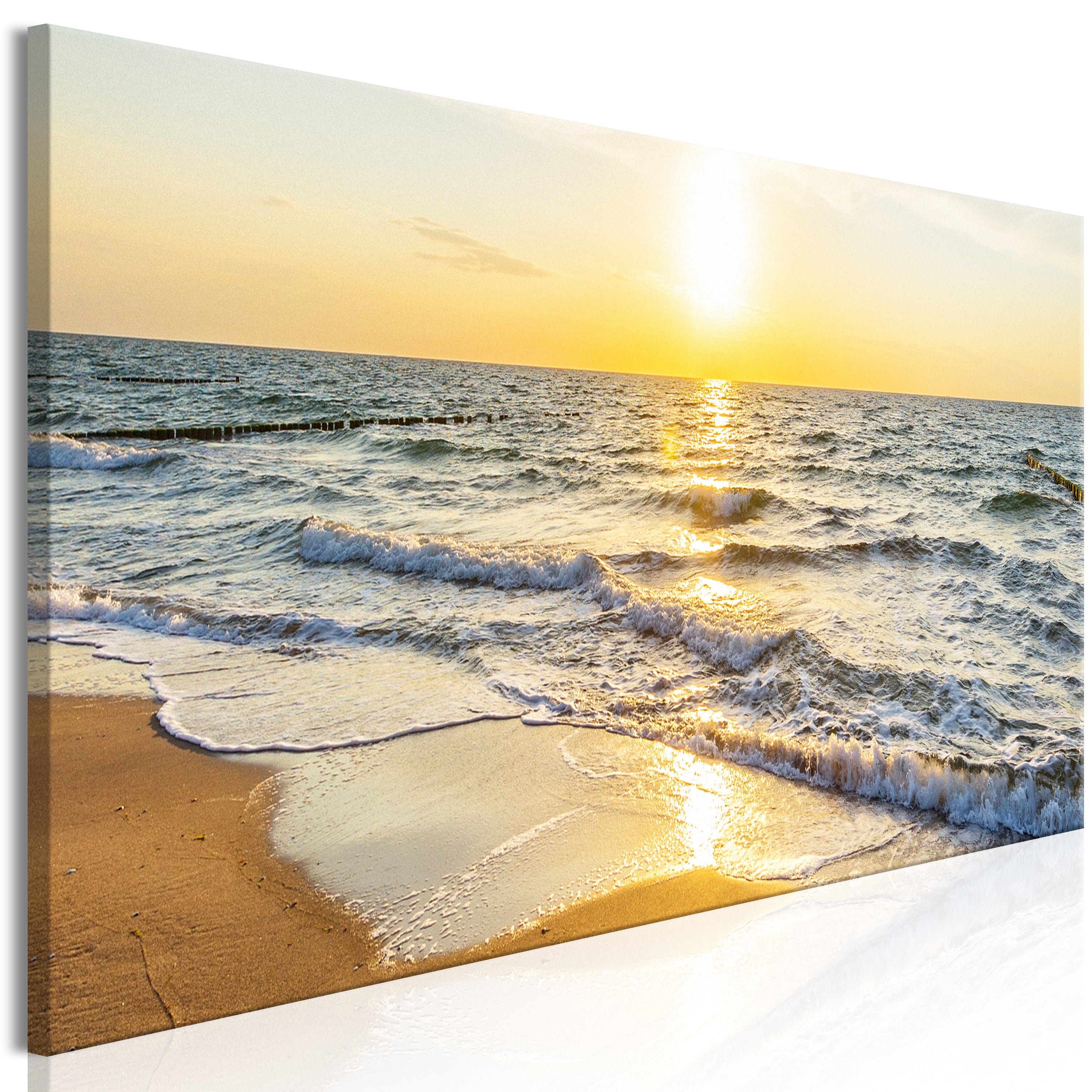 Glezna - Calm Waves (1 Part) Narrow Golden Home Trends