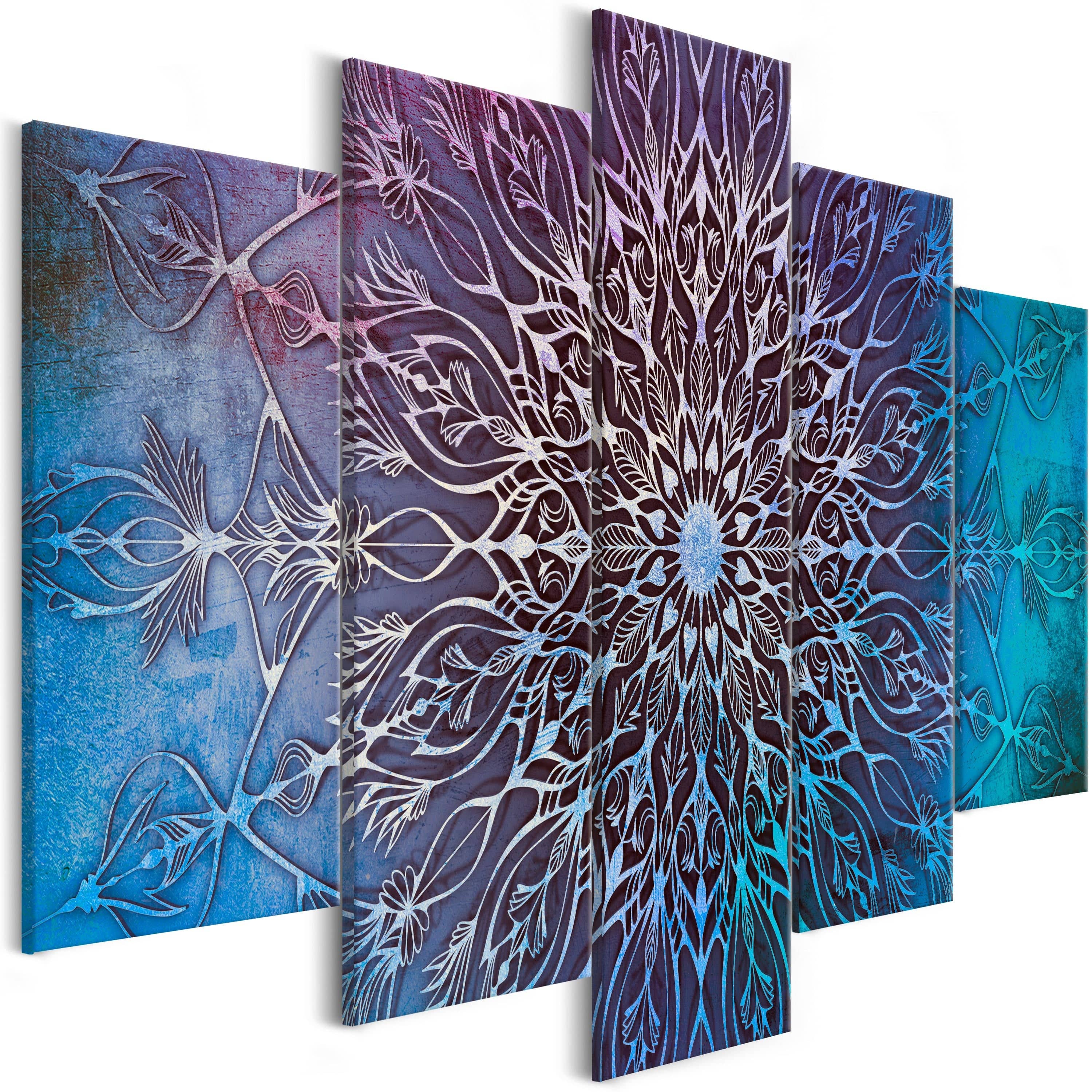 Glezna - Center (5 Parts) Wide Blue Home Trends