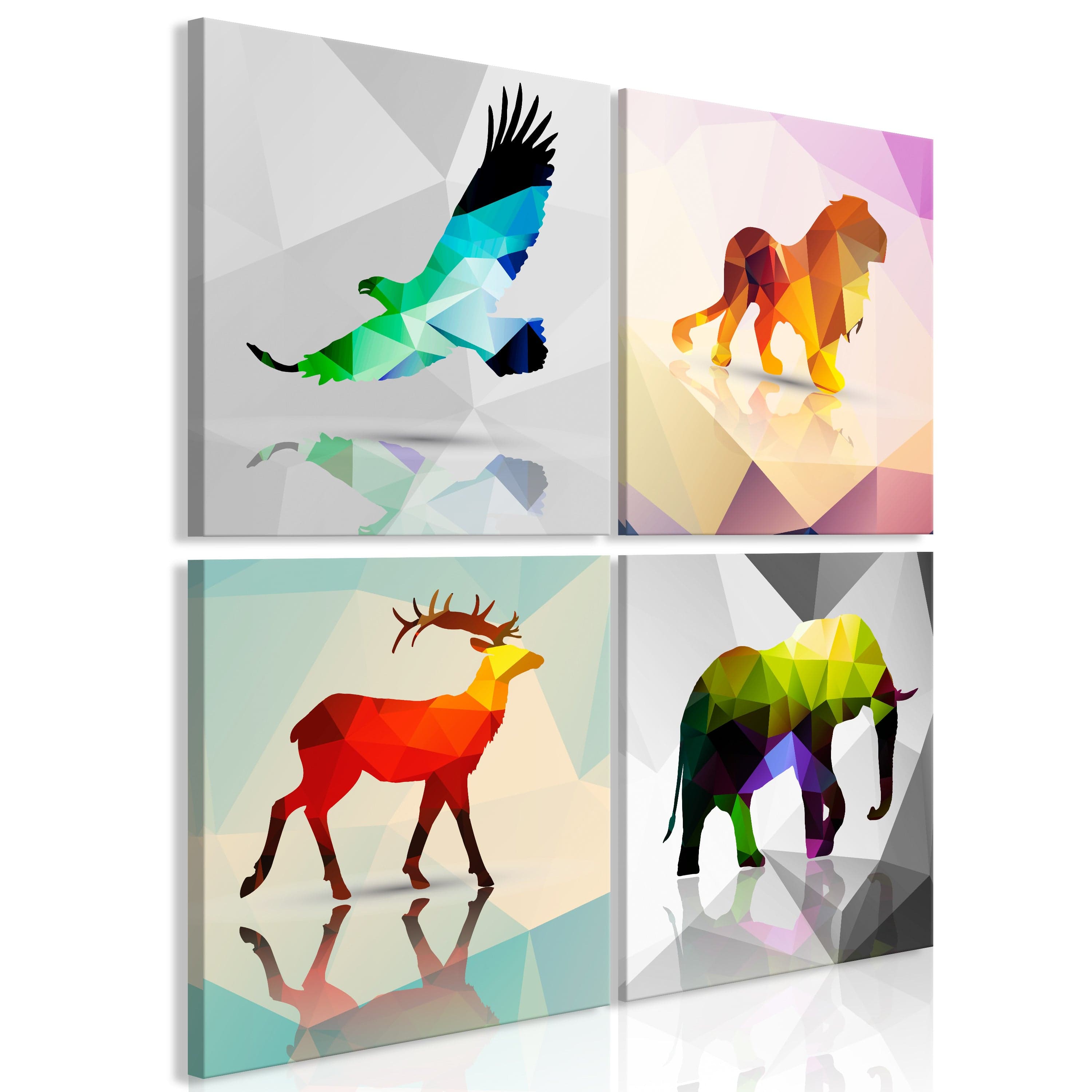 Glezna - Colourful Animals (4 Parts) Home Trends
