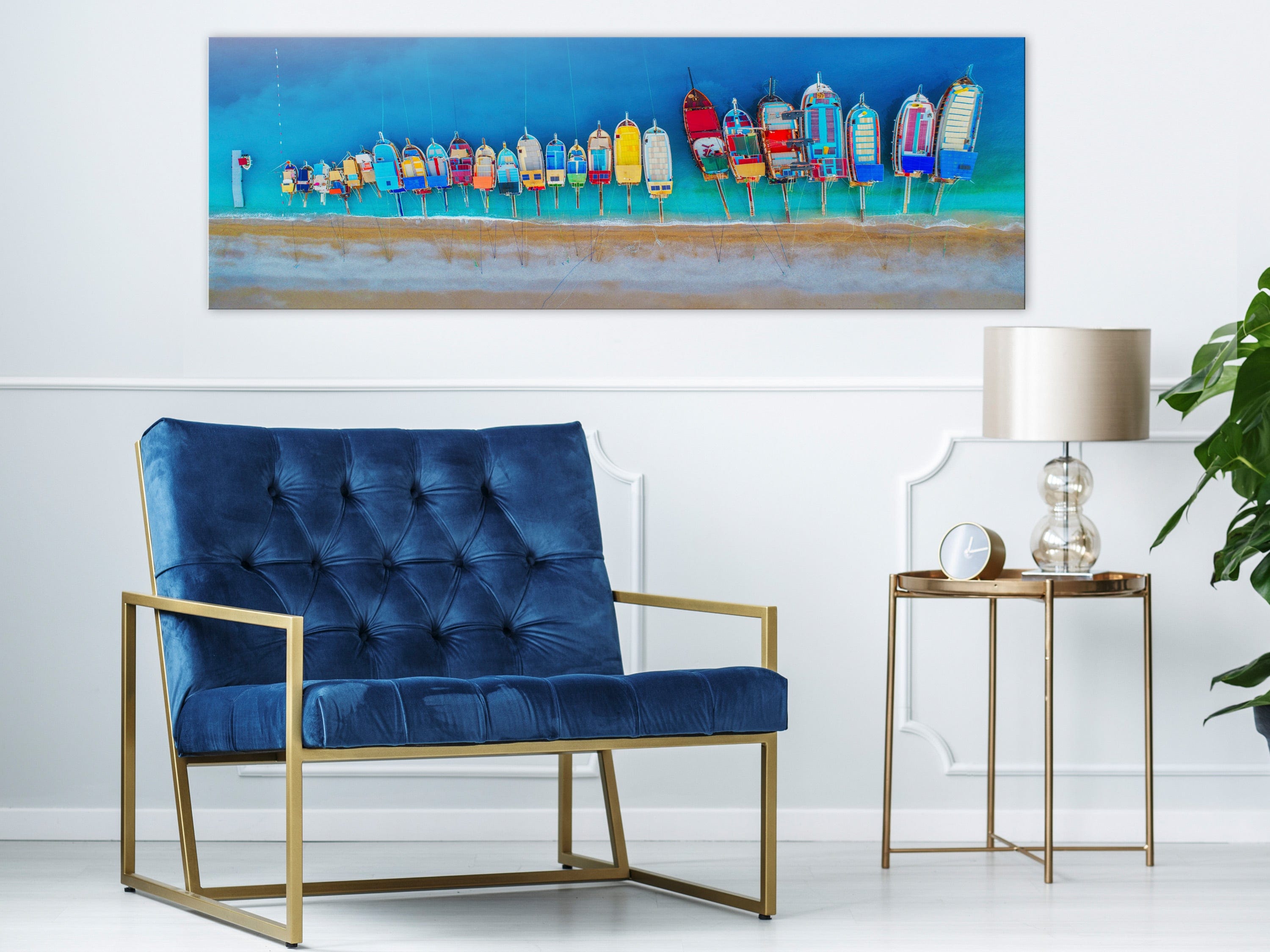 Glezna - Colourful Boats (1 Part) Narrow Home Trends