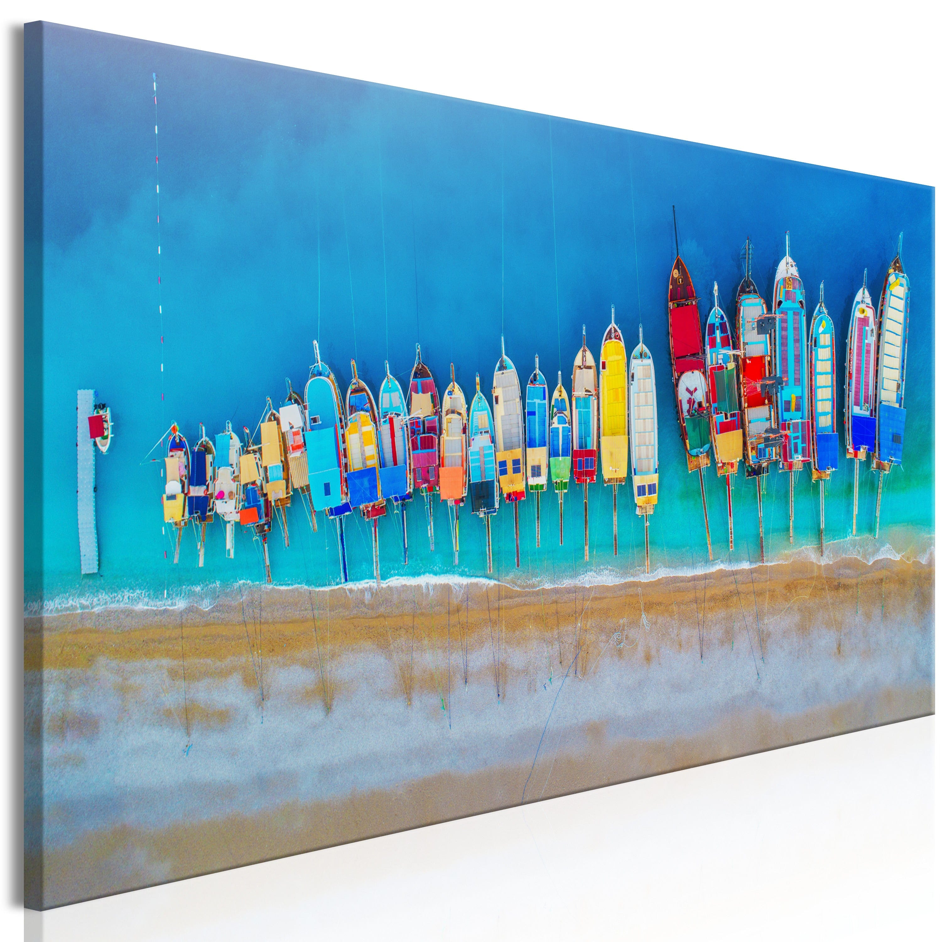 Glezna - Colourful Boats (1 Part) Narrow Home Trends