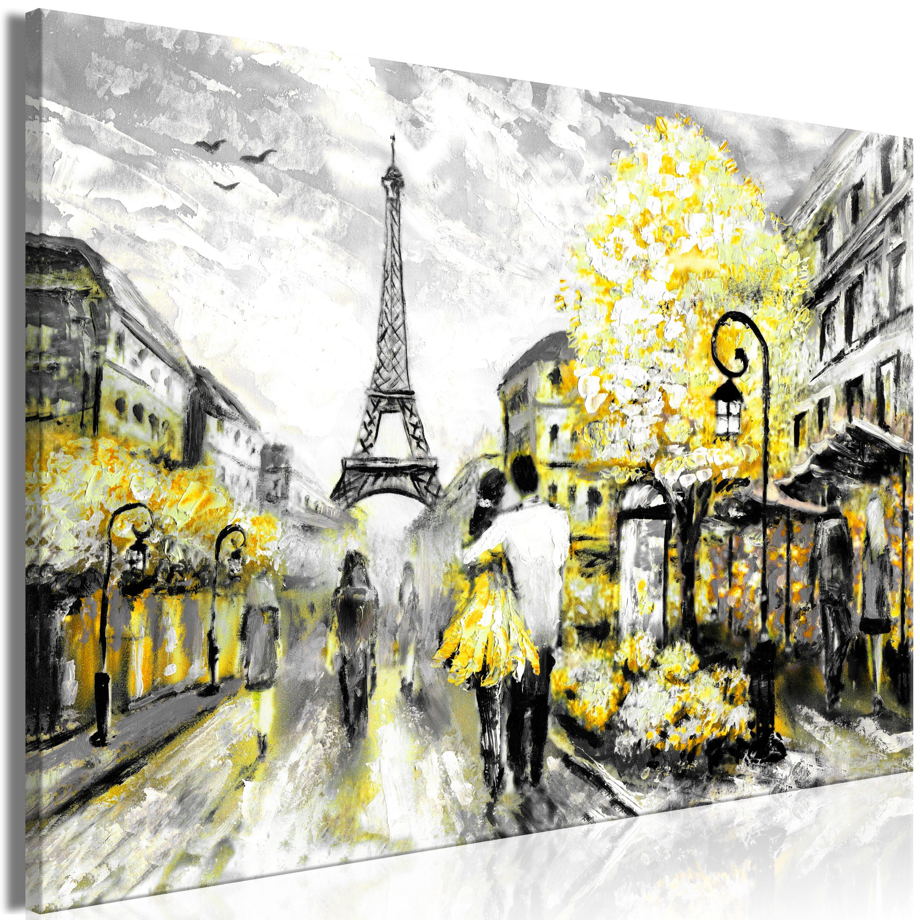 Glezna - Colourful Rendez-Vous (1 Part) Wide Yellow Home Trends