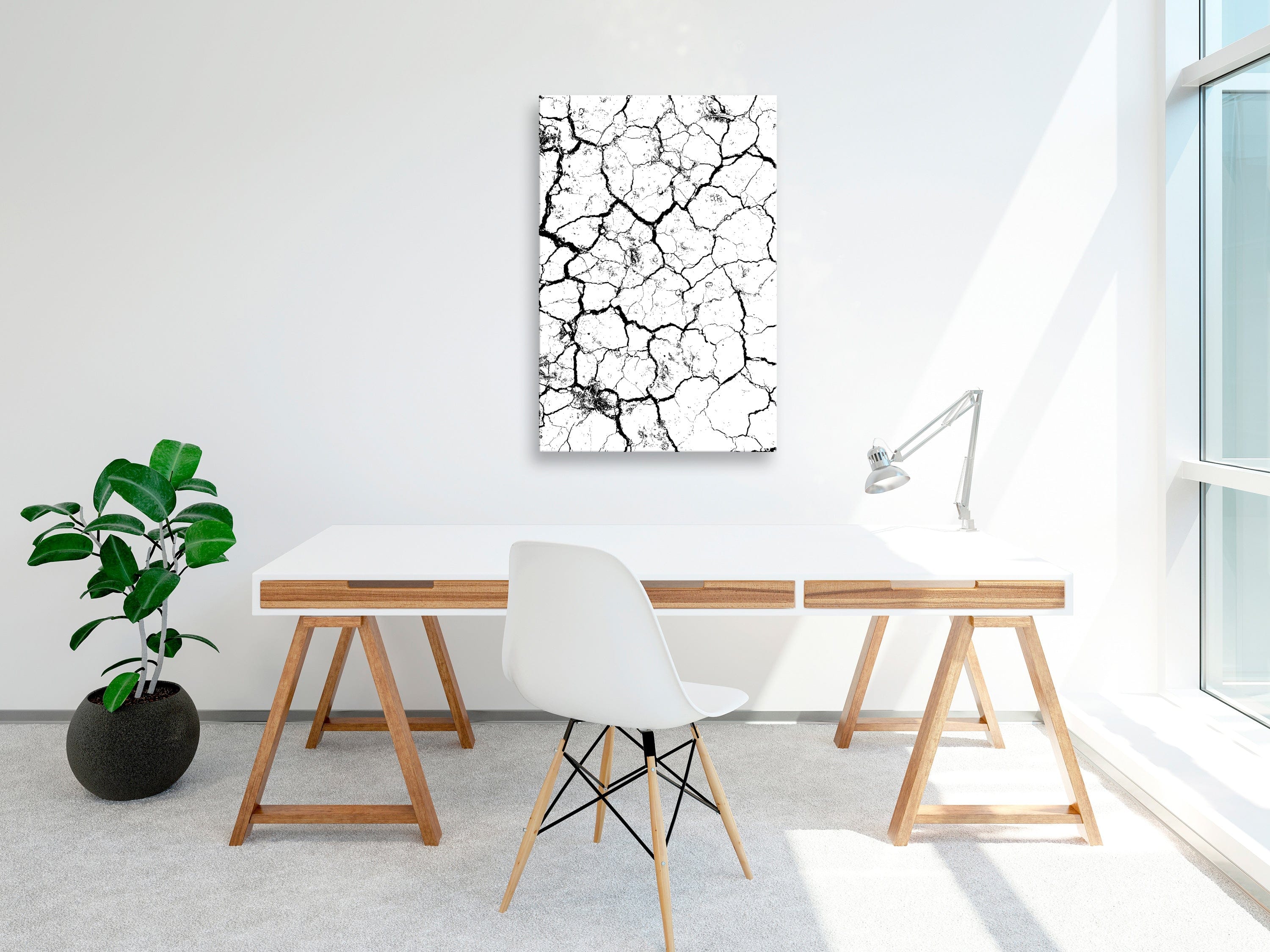Glezna - Cracked Earth (1 Part) Vertical Home Trends