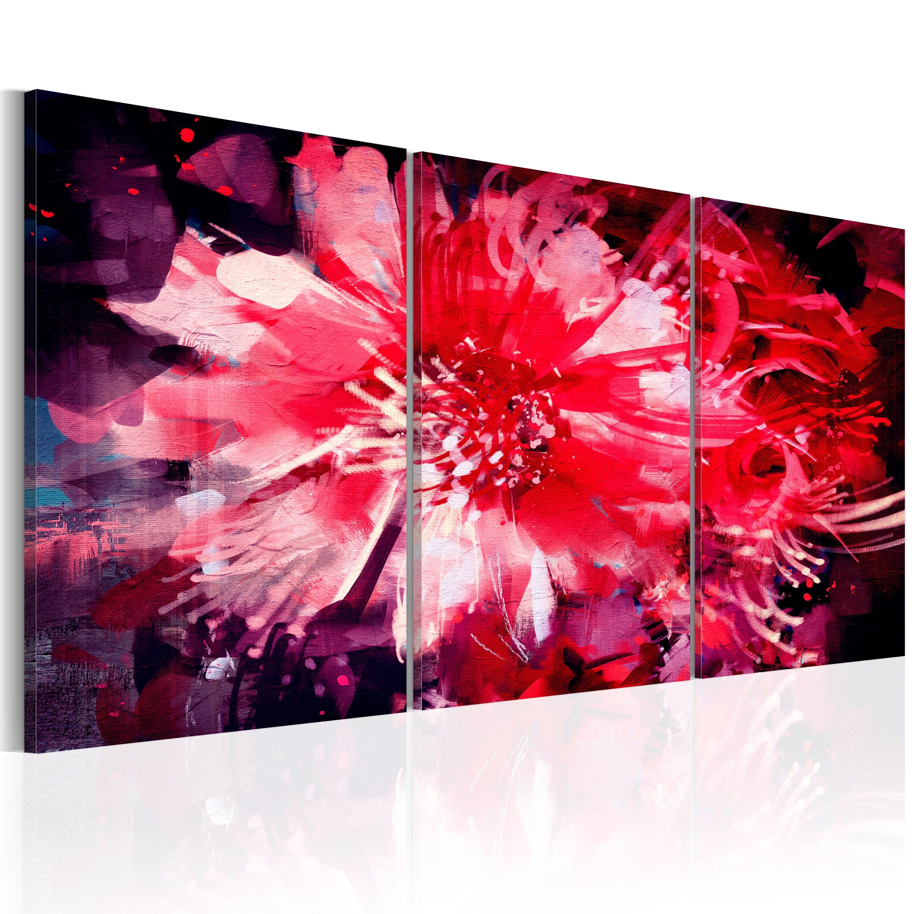 Glezna - Crimson Flowers Home Trends