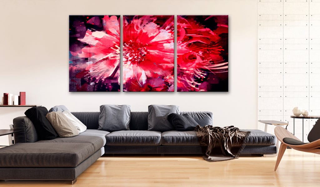 Glezna - Crimson Flowers Home Trends