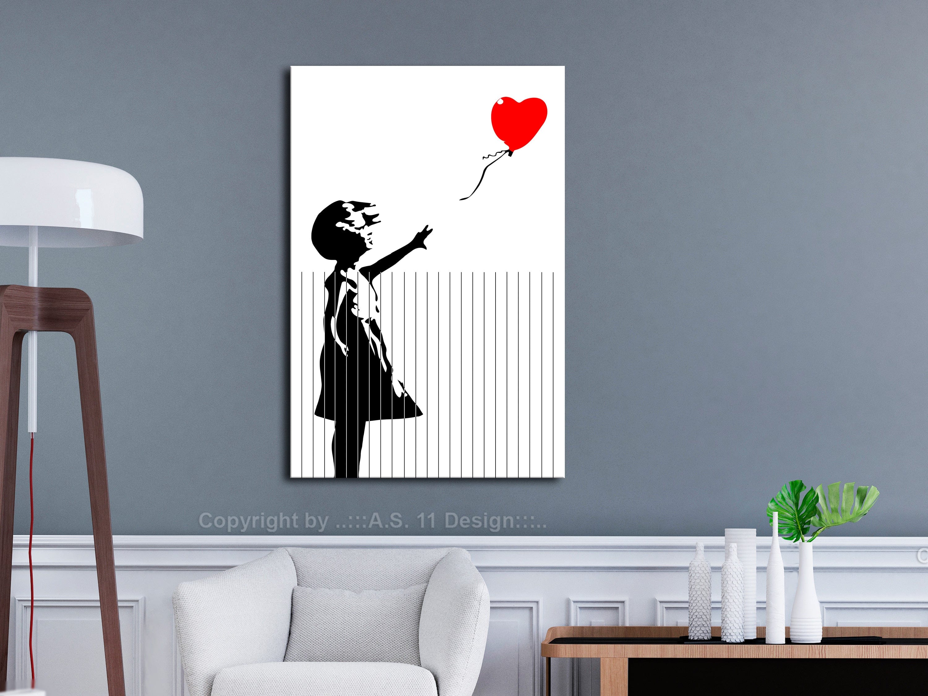 Glezna - Cut Banksy (1 Part) Vertical Home Trends