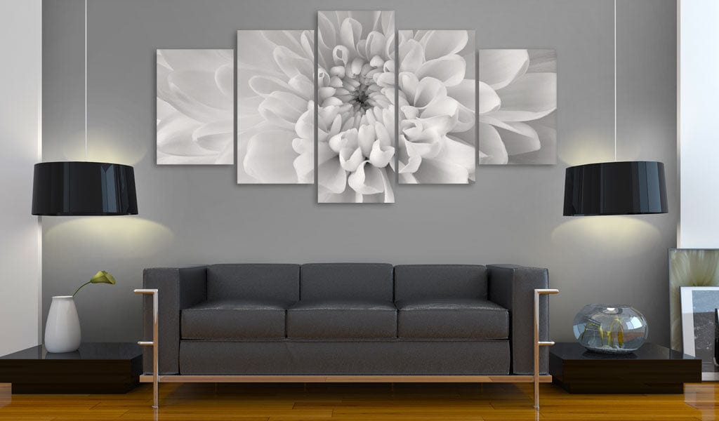 Glezna - Dālijas zieds pelēkos toņos Home Trends