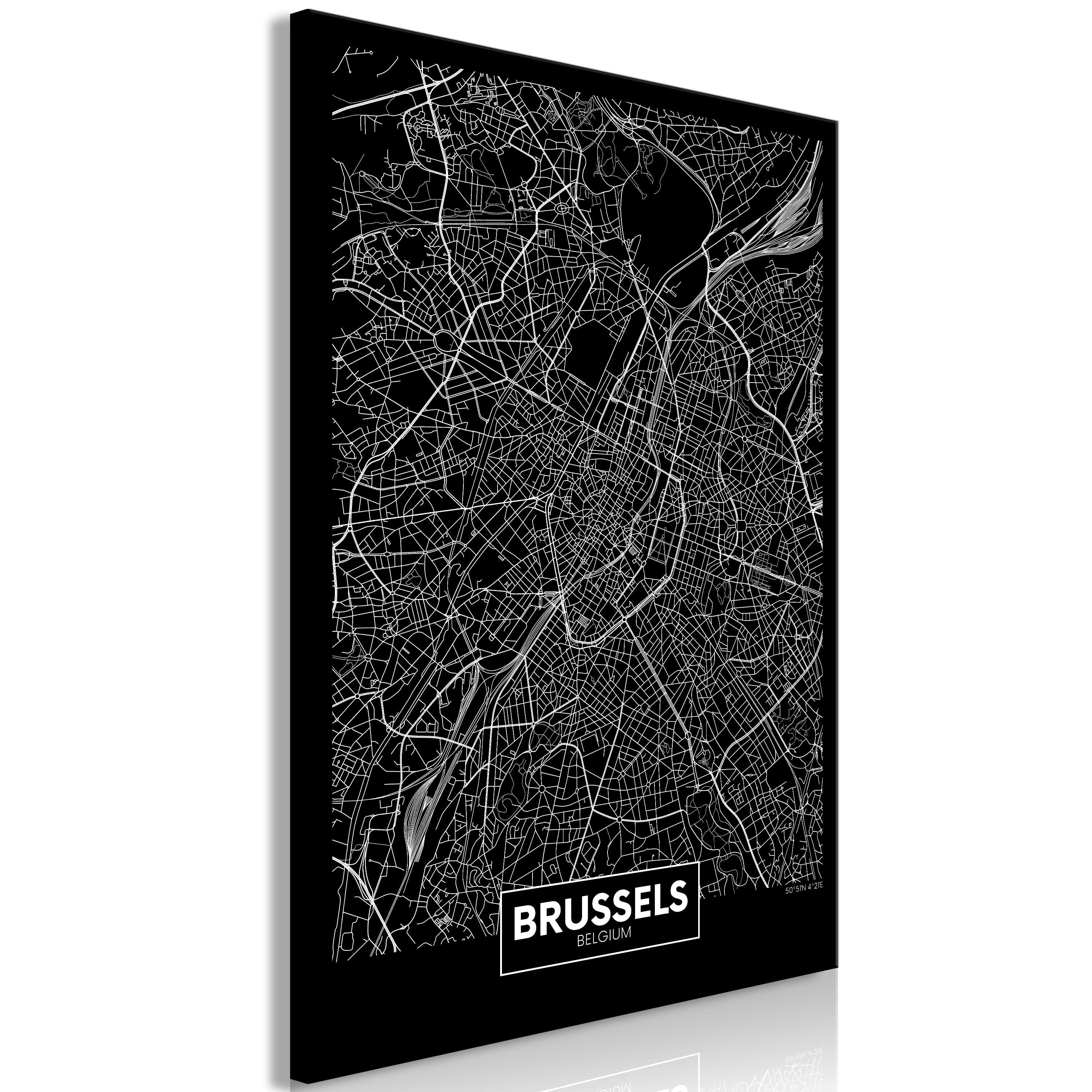 Glezna - Dark Map of Brussels (1 Part) Vertical Home Trends