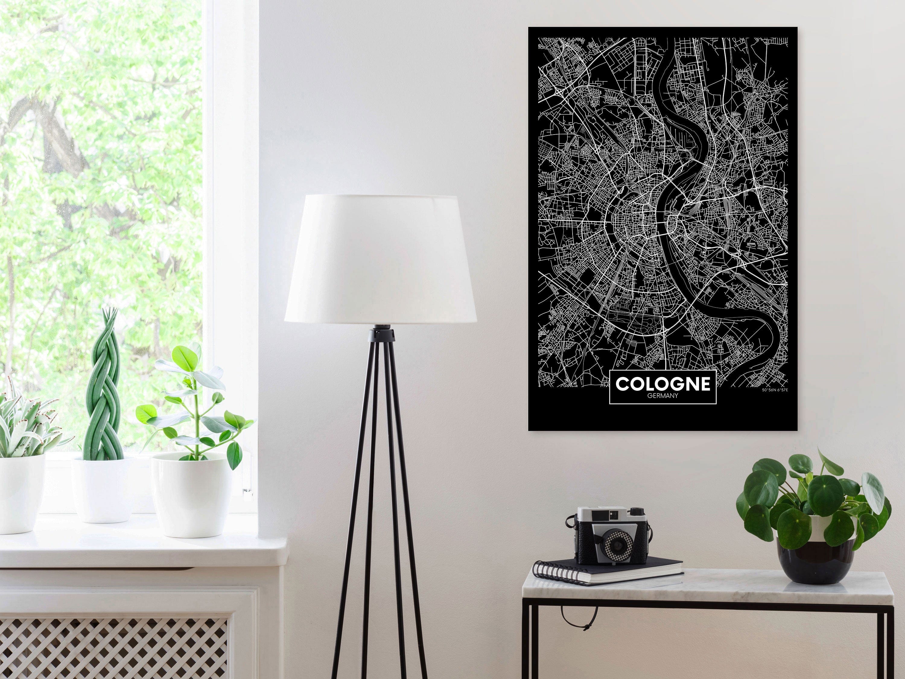 Glezna - Dark Map of Cologne (1 Part) Vertical Home Trends