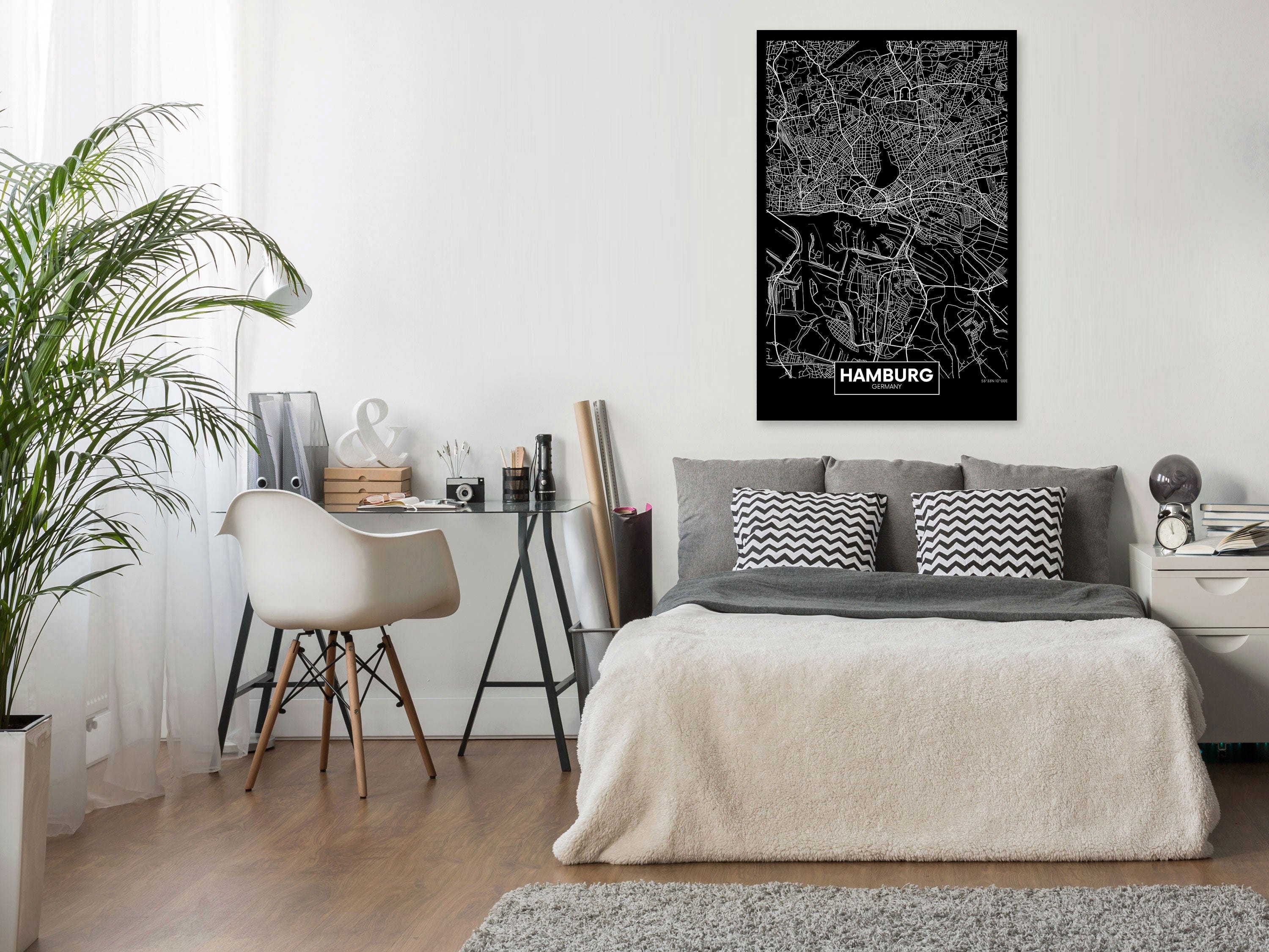 Glezna - Dark Map of Hamburg (1 Part) Vertical Home Trends