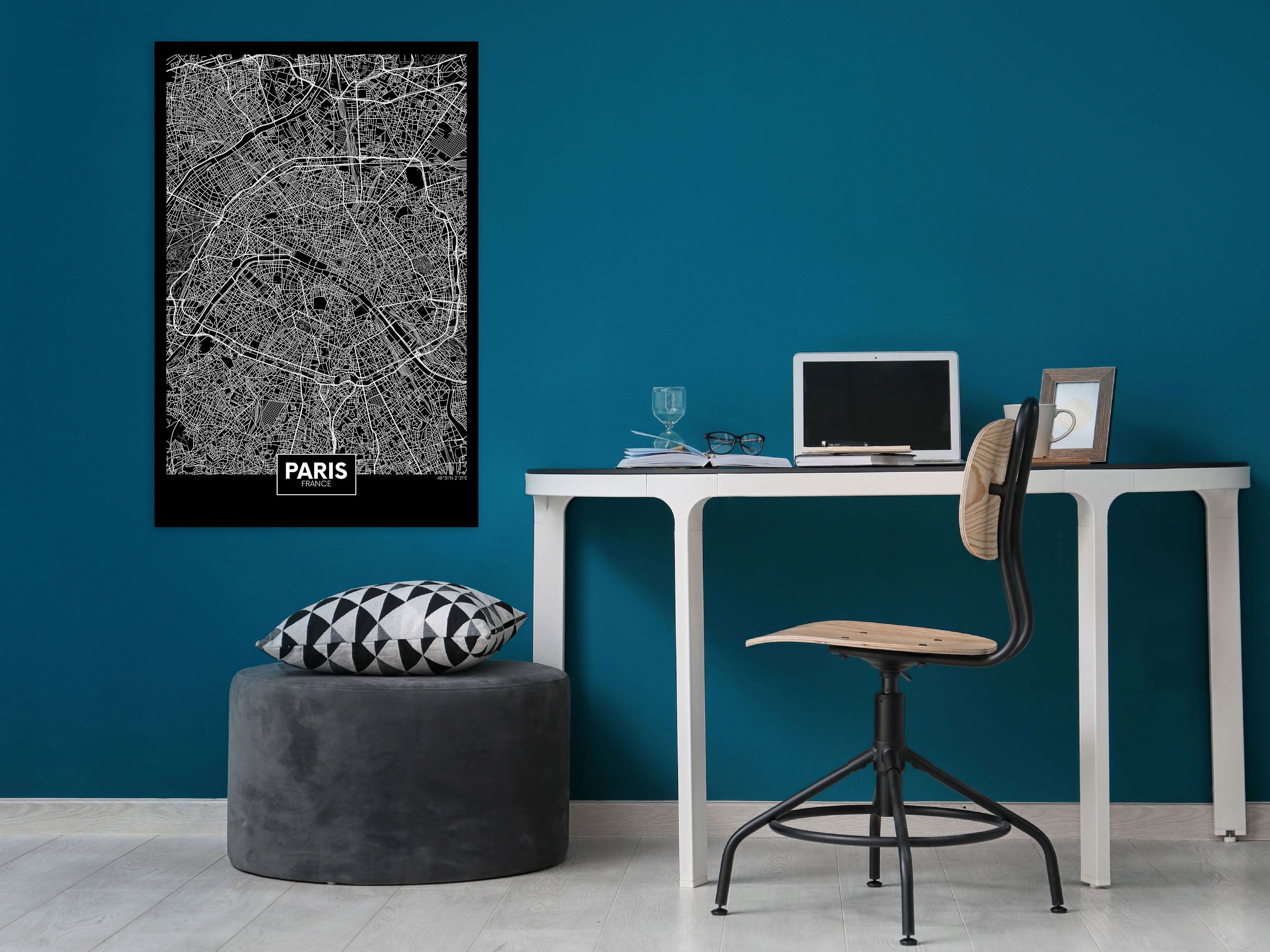 Glezna - Dark Map of Paris (1 Part) Vertical Home Trends