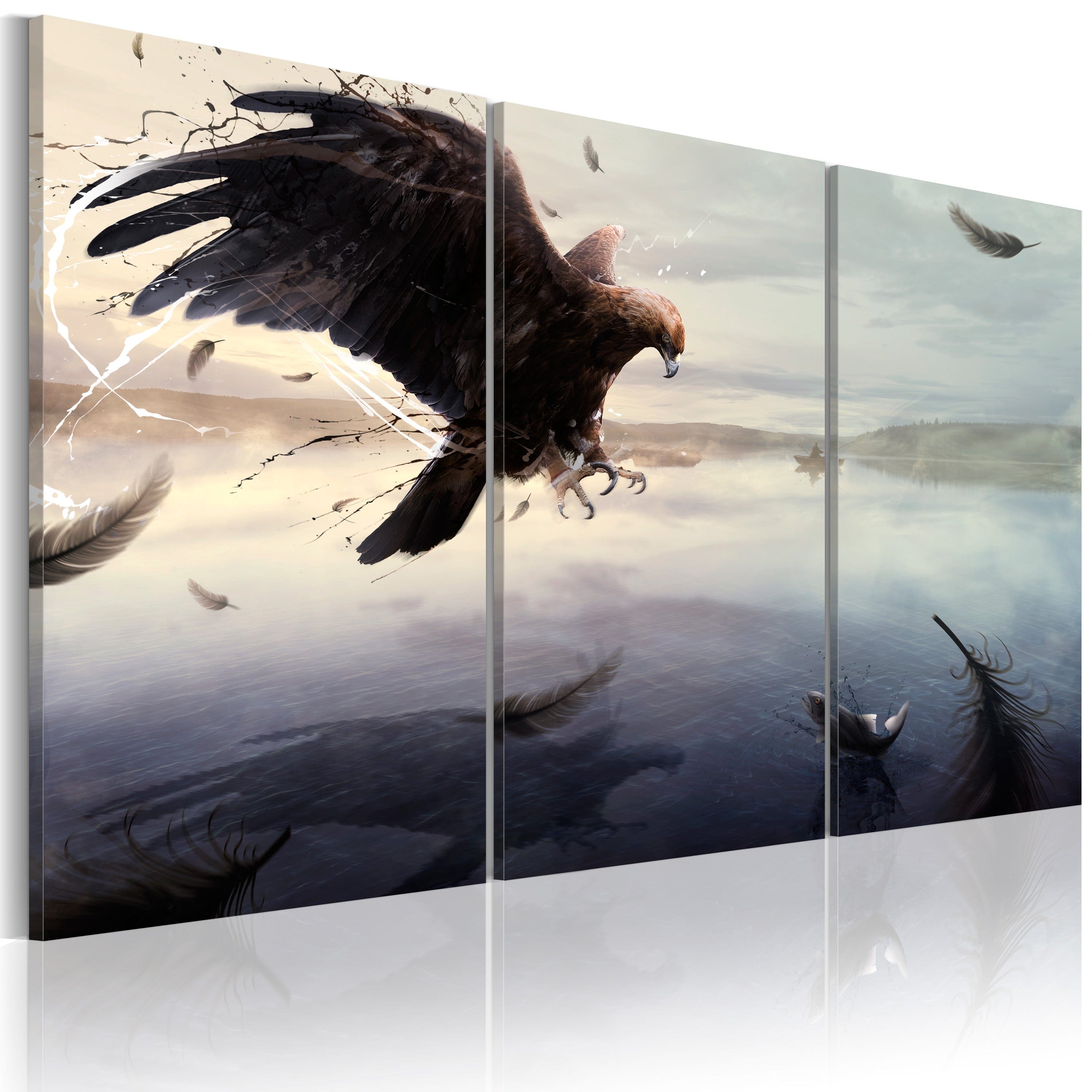 Glezna - Eagle above the surface of a lake Home Trends