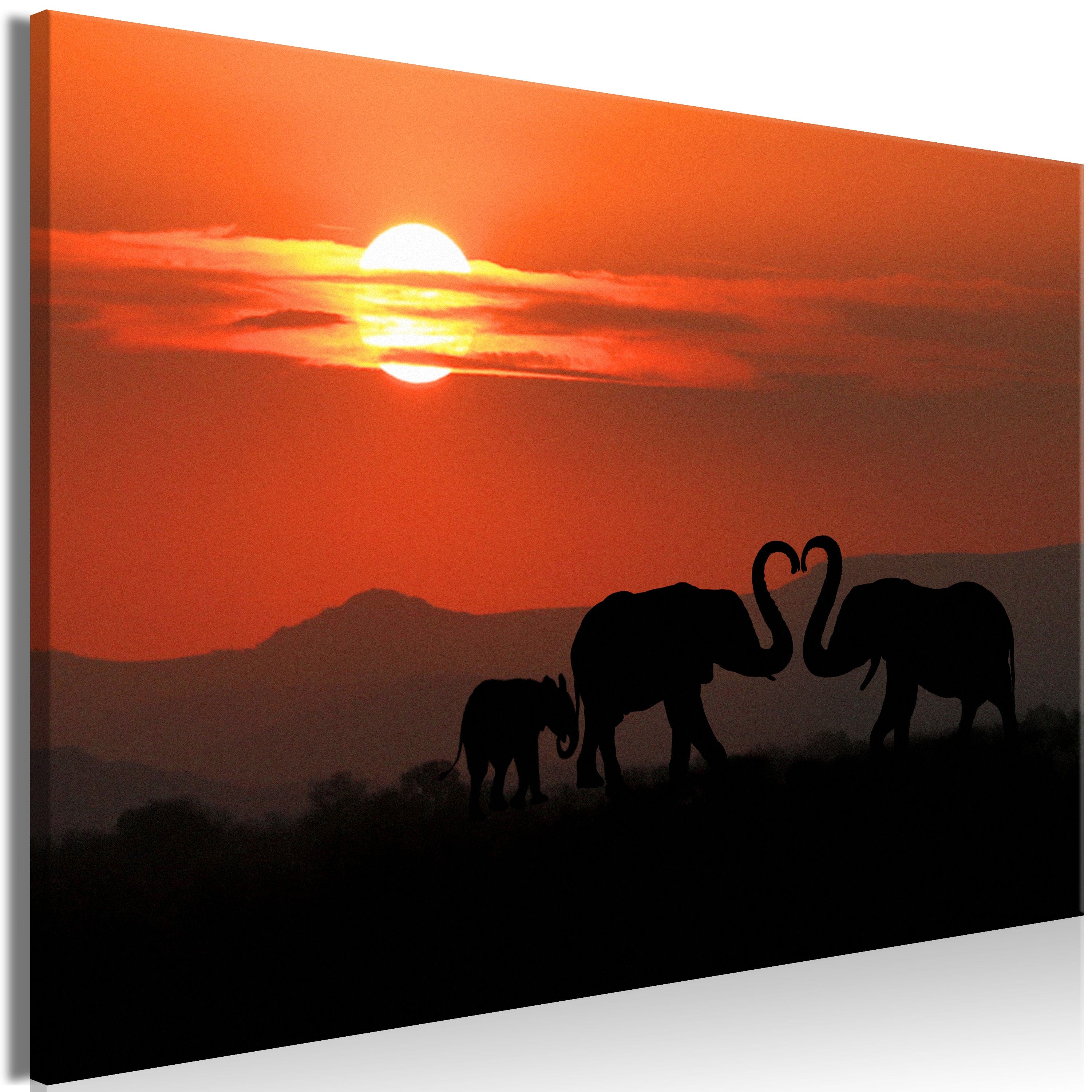 Glezna - Elephants in Love (1 Part) Wide Home Trends