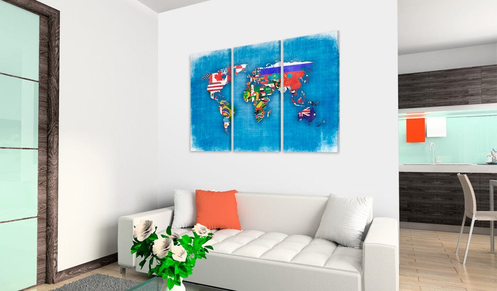 Glezna - Flags of the World - triptych Home Trends
