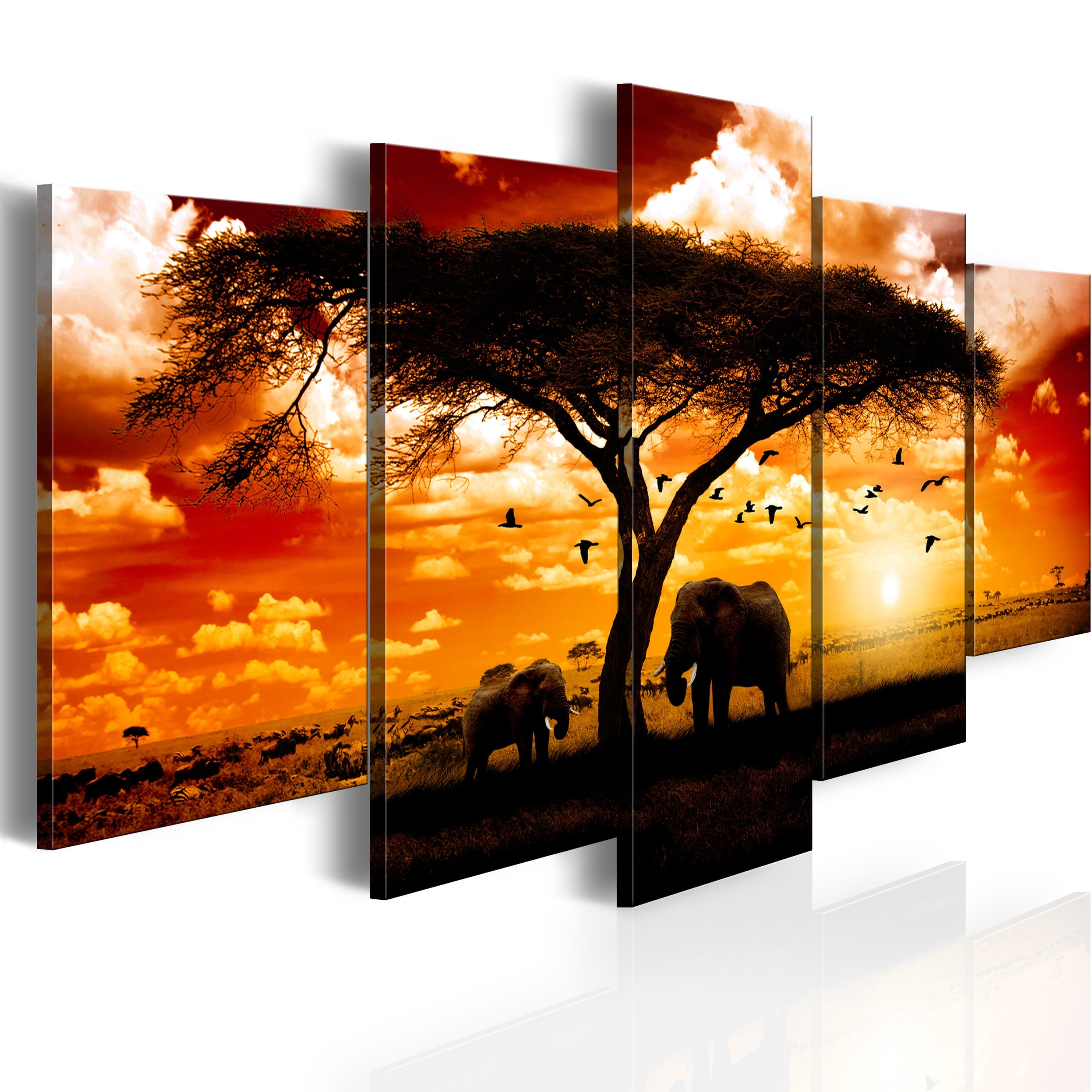 Glezna - Flock of birds over the savannah Home Trends