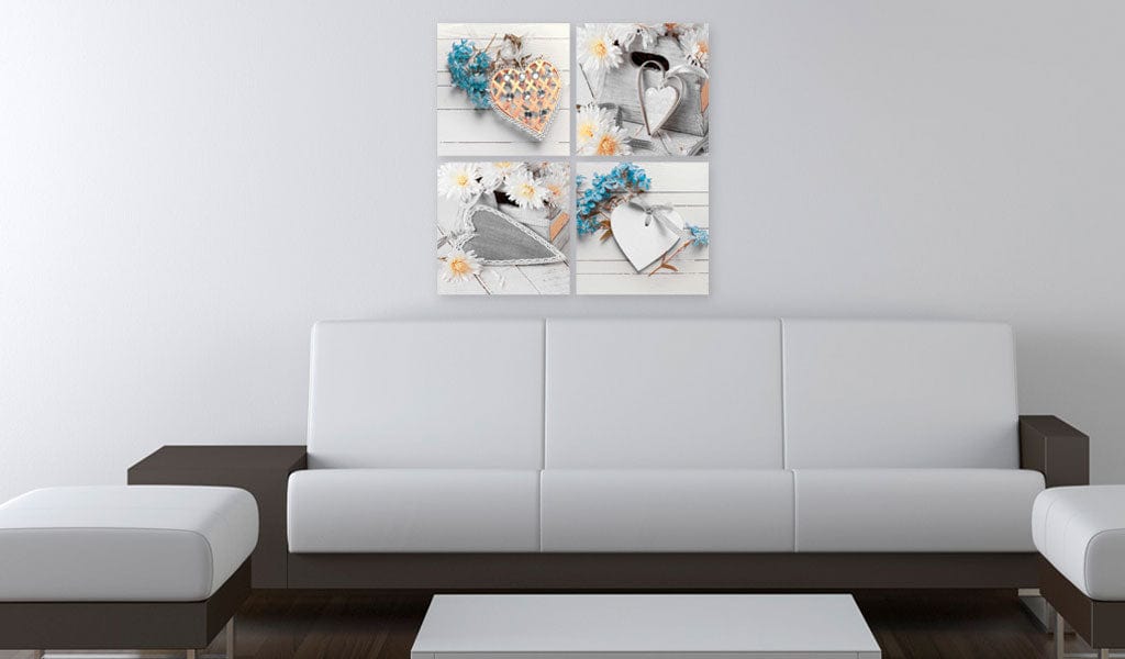 Glezna - Flowers and hearts 40x40 Home Trends