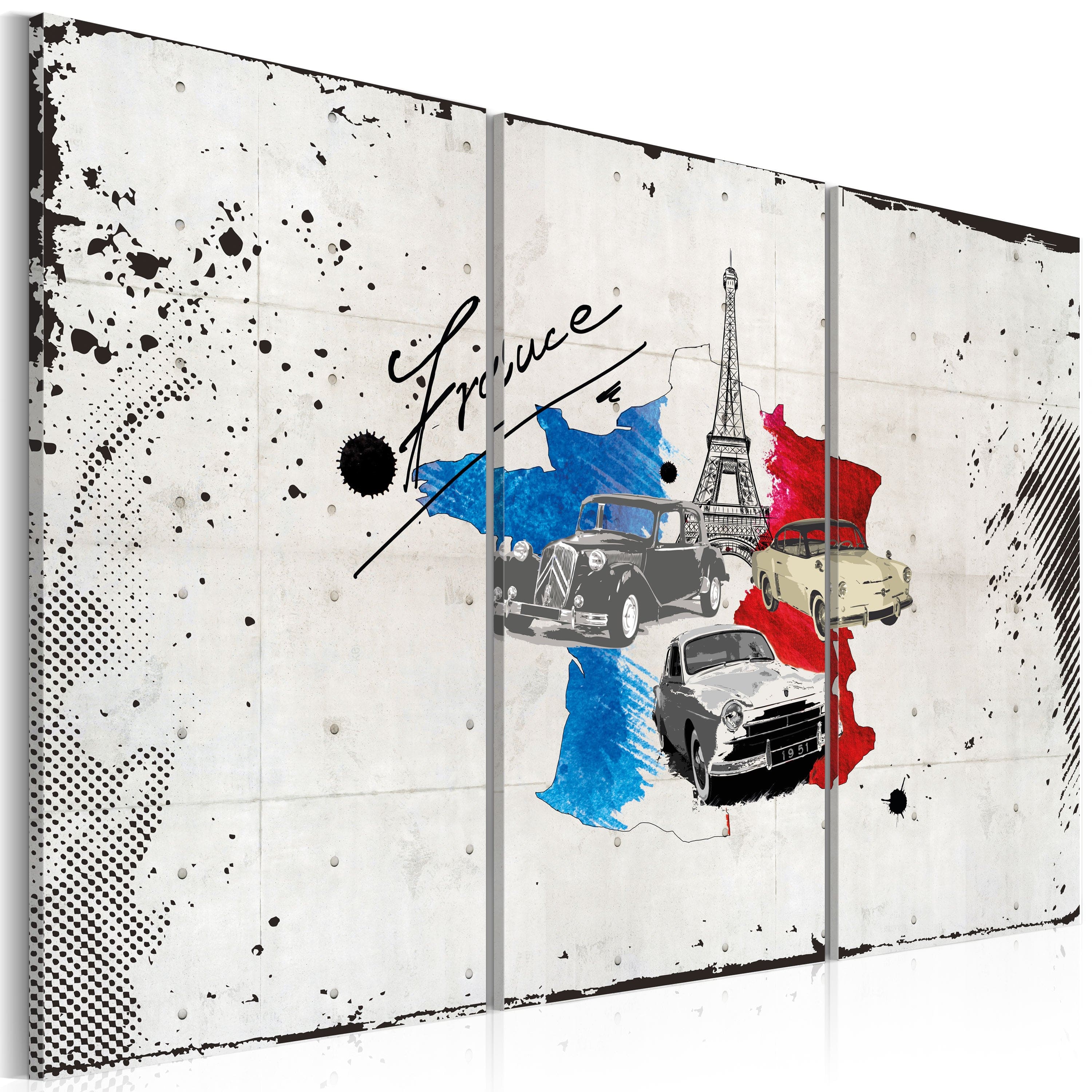 Glezna - French traveler - triptych Home Trends
