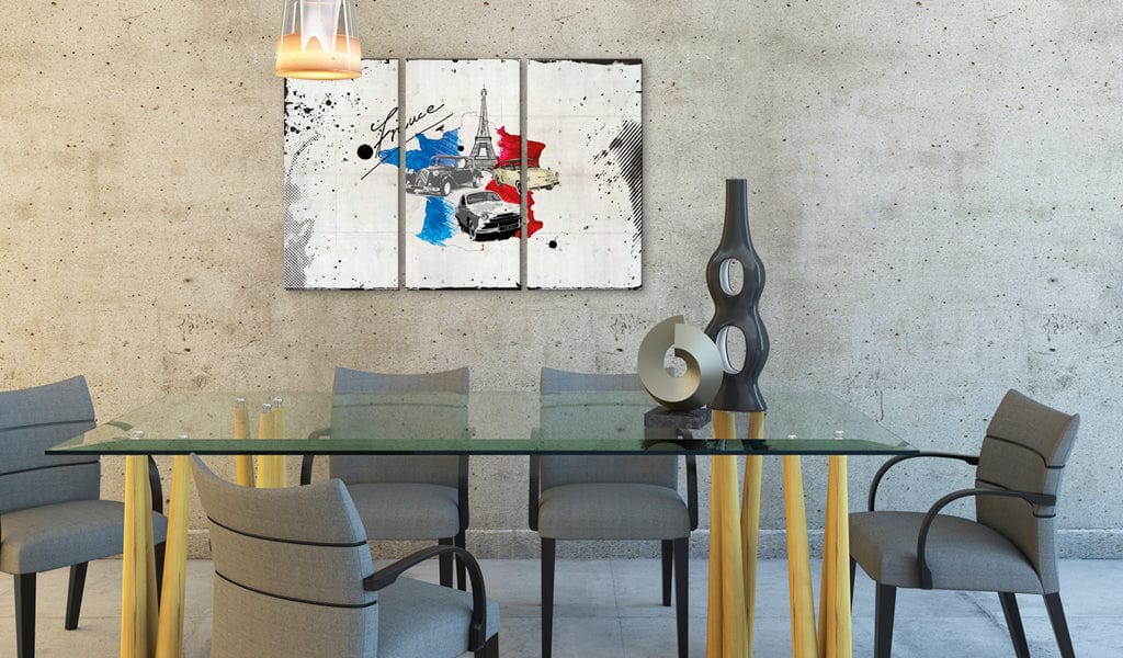 Glezna - French traveler - triptych Home Trends