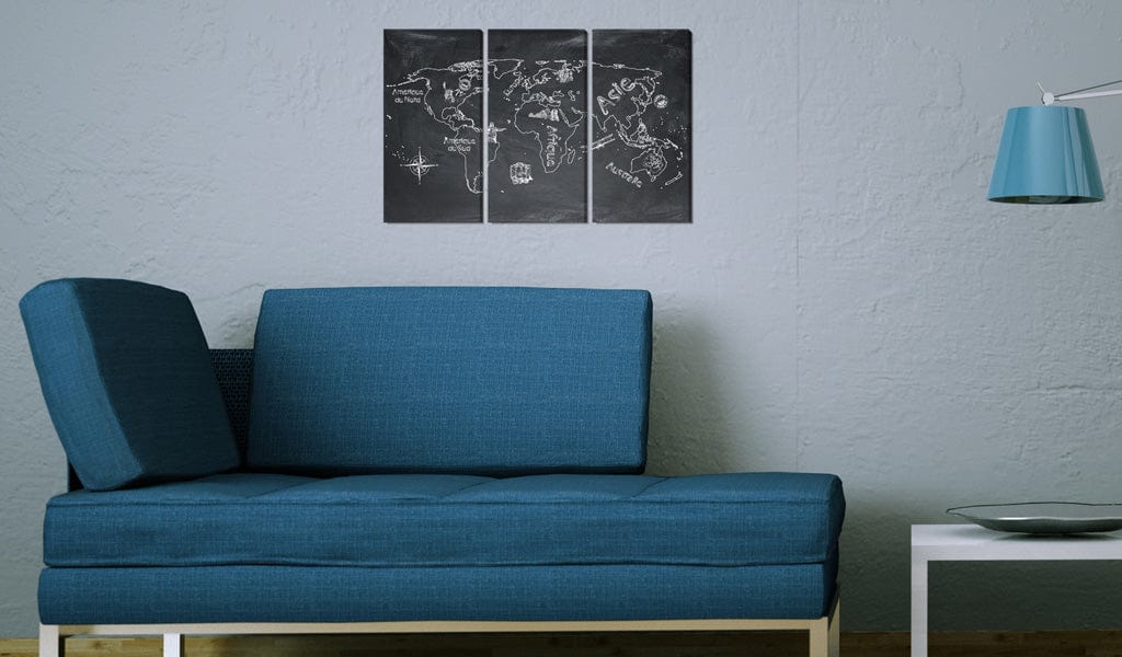 Glezna - Geography lesson (French language) - triptych Home Trends