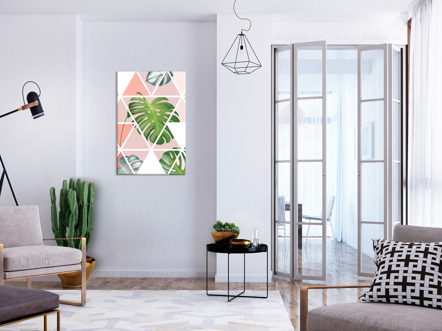 Glezna - Ģeometriskā monstra (1 daļa), Vertikālā, 113944 Home Trends