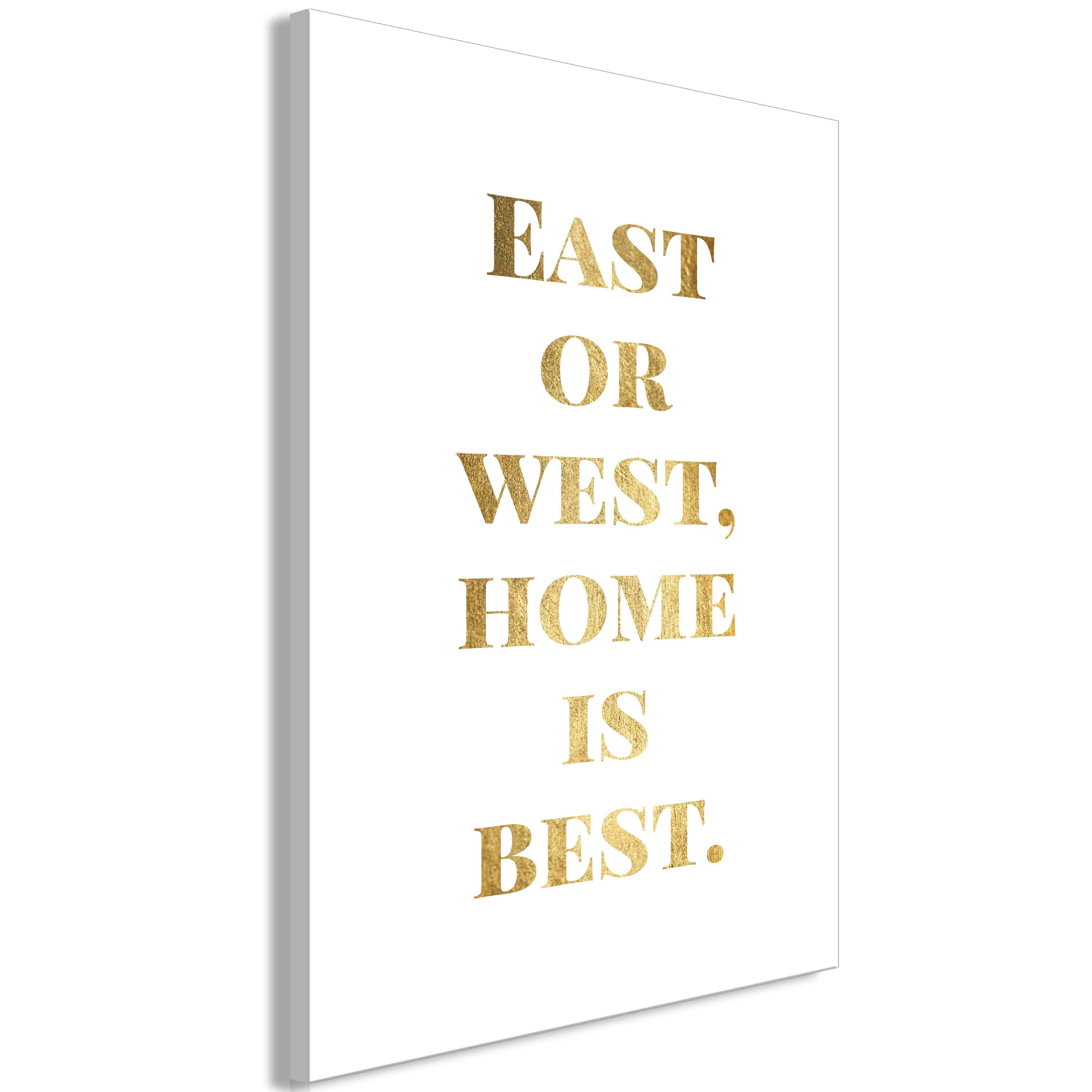 Glezna - Gold Home Is Best (1 Part) Vertical Home Trends