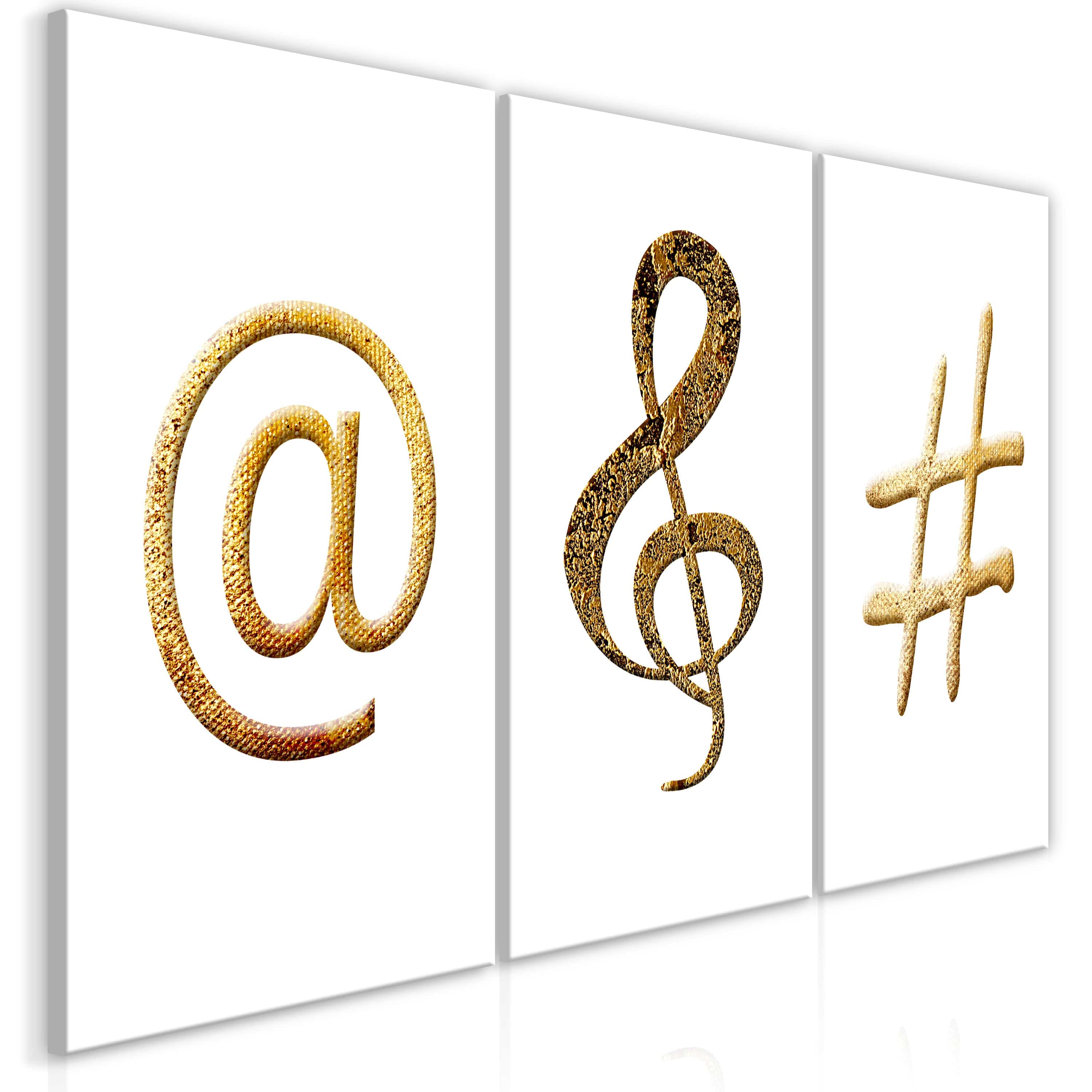 Glezna - Golden Signs (3 Parts) 120x60 Home Trends