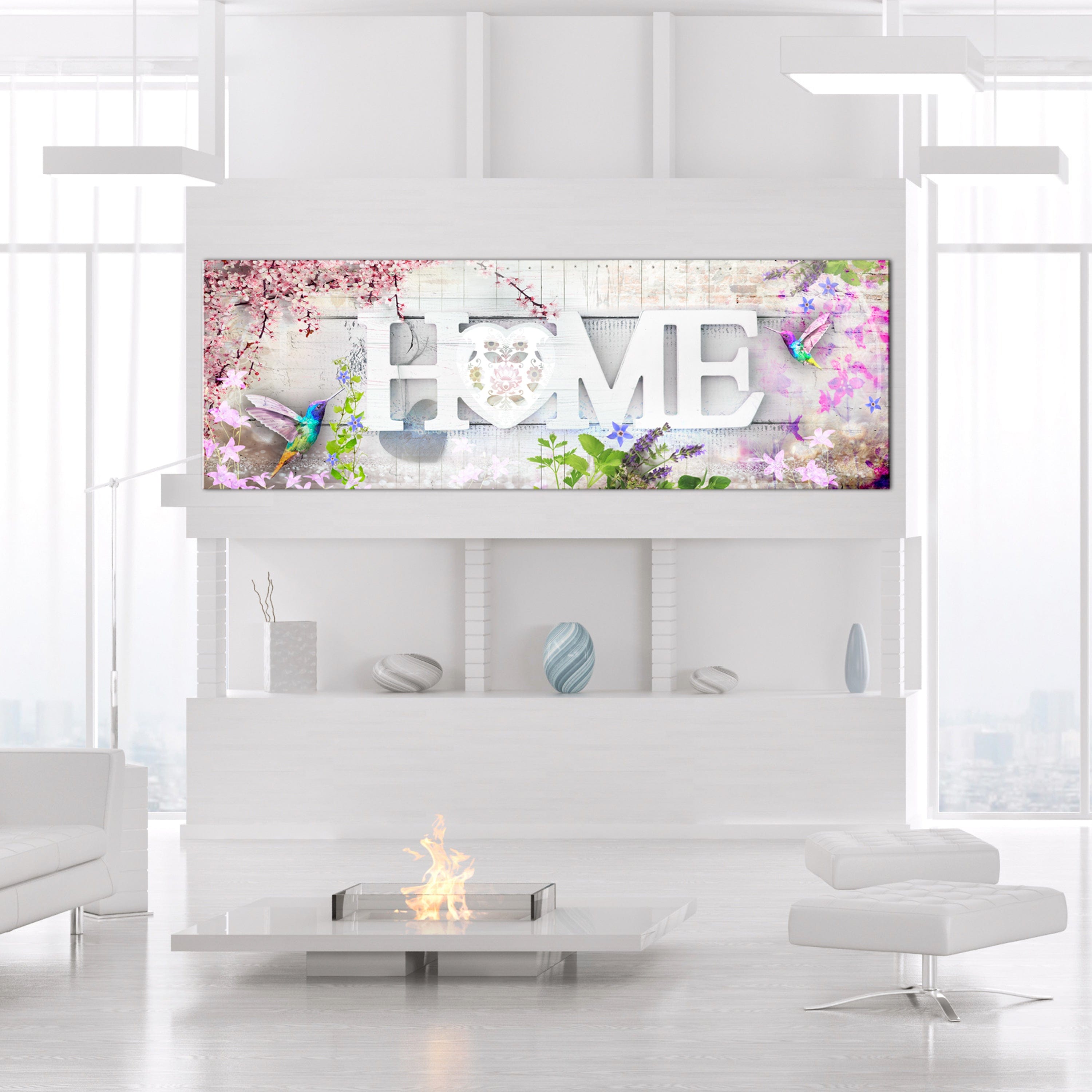 Glezna - Home and Hummingbirds (1 Part) Pink Narrow Home Trends