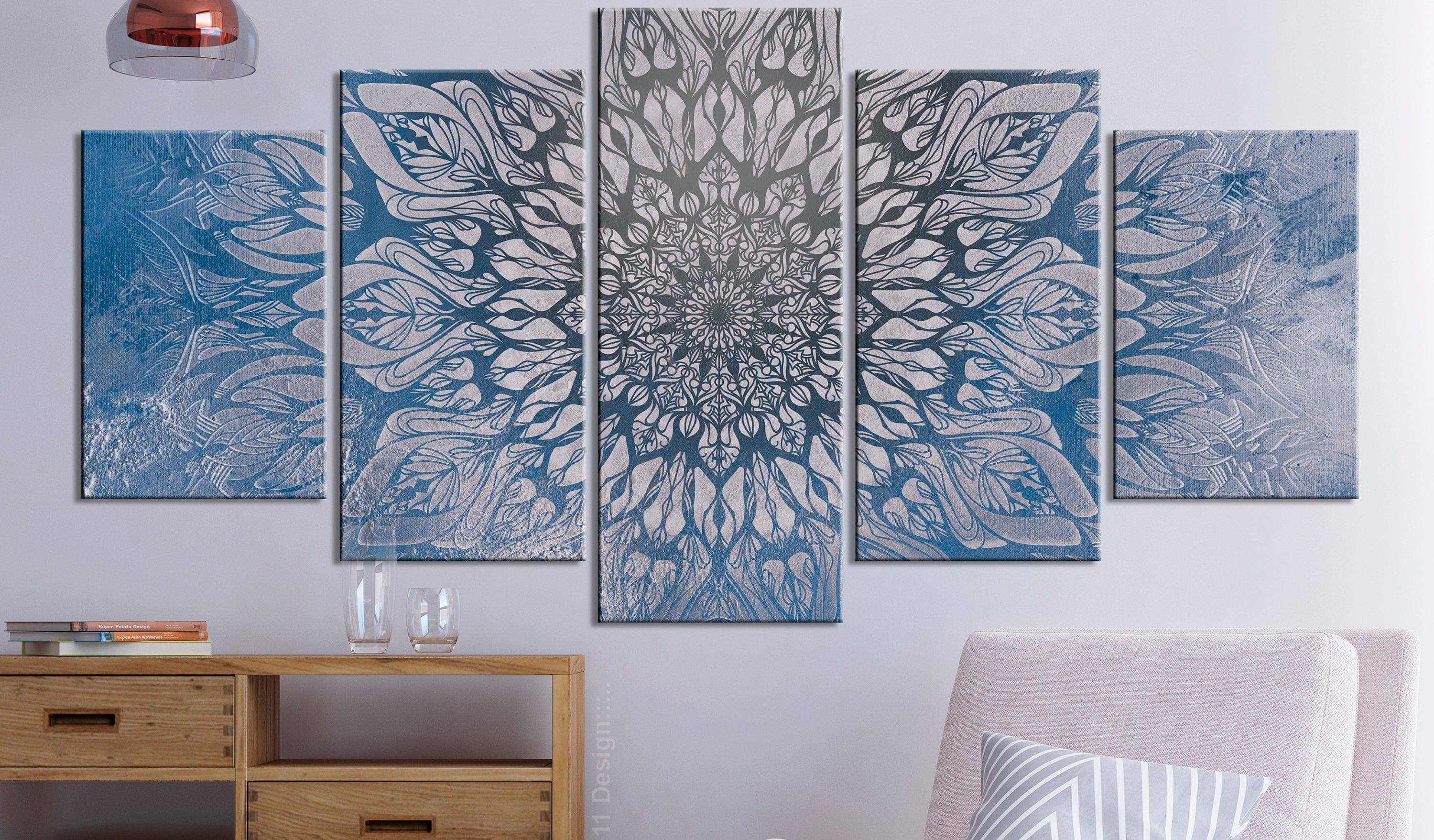 Glezna - Hypnosis (5 Parts) Blue Wide Home Trends