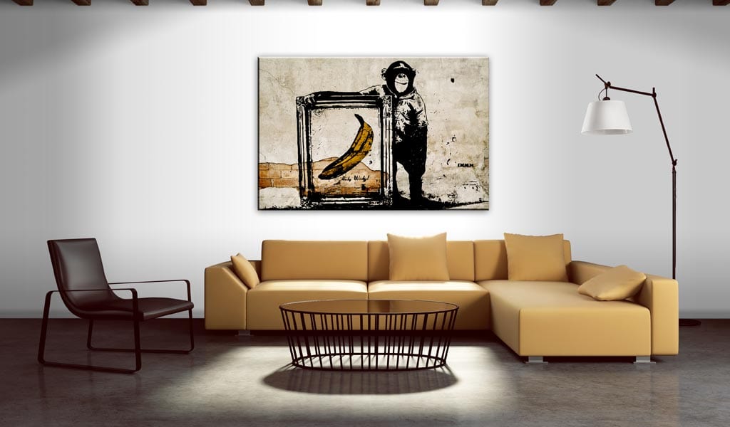 Glezna - Inspired by Banksy - sepia Home Trends