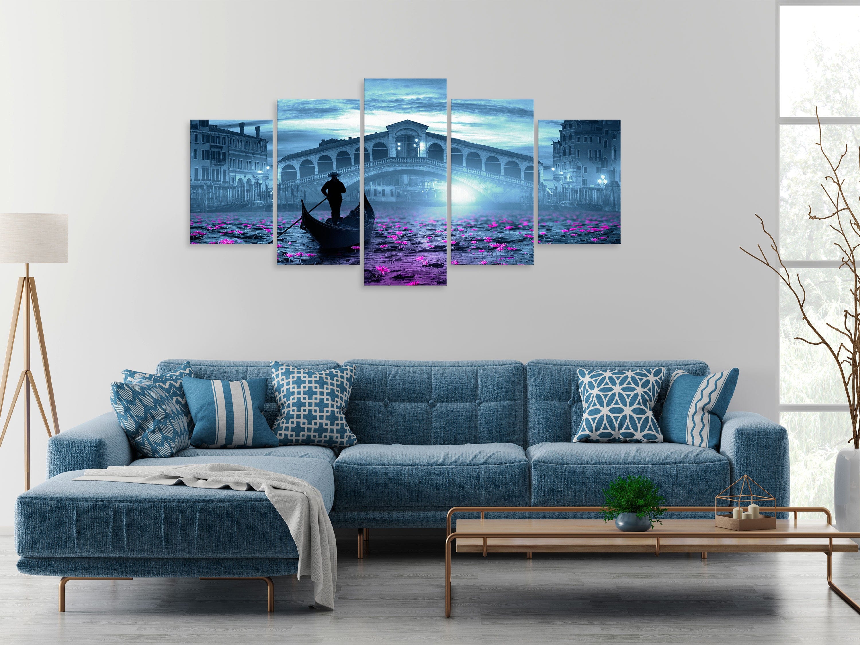 Glezna - Magic Venice (5 Parts) Wide Blue Home Trends