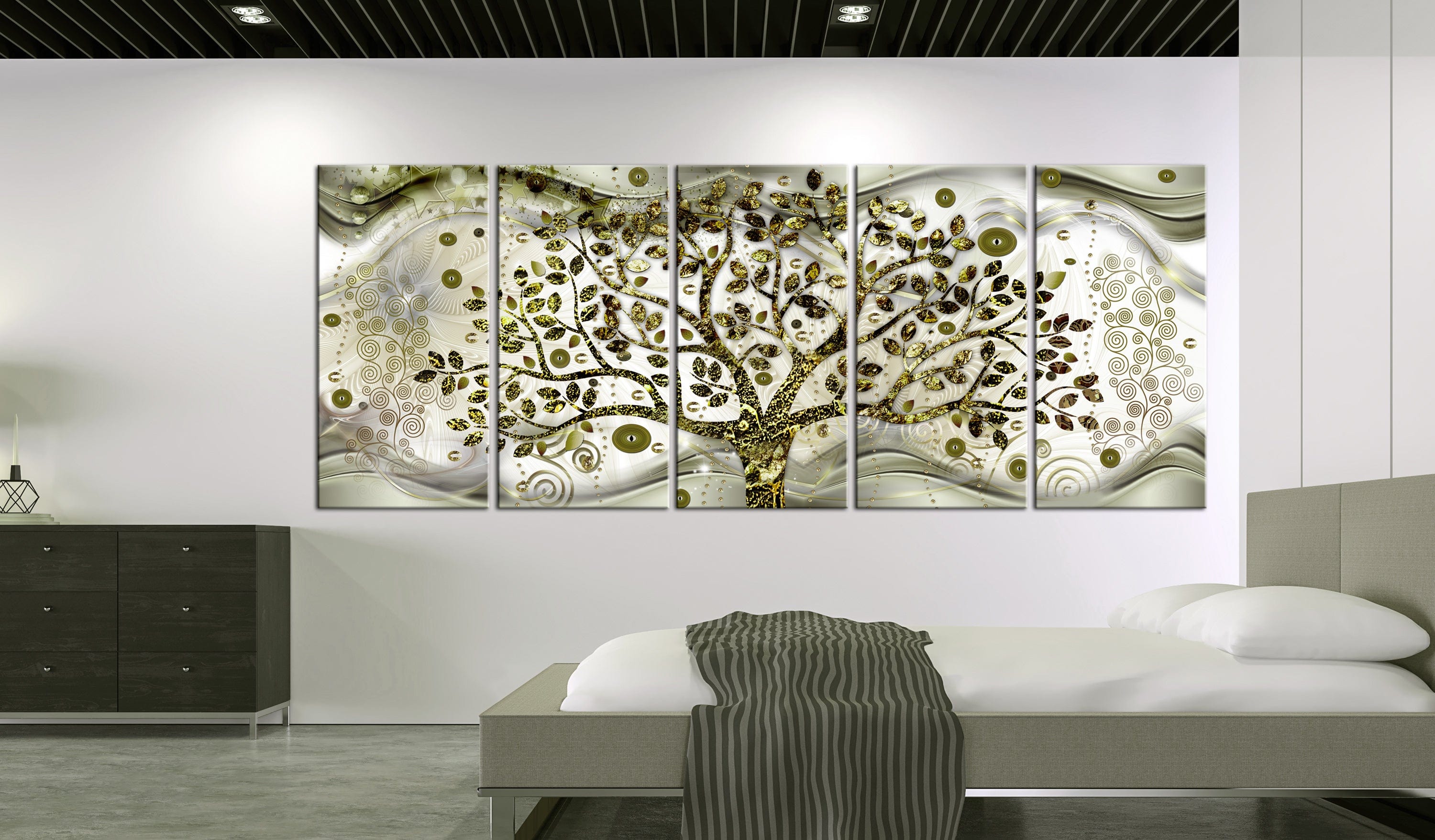 Glezna - Maģiskais dārzs (5 daļas) Zaļā Home Trends