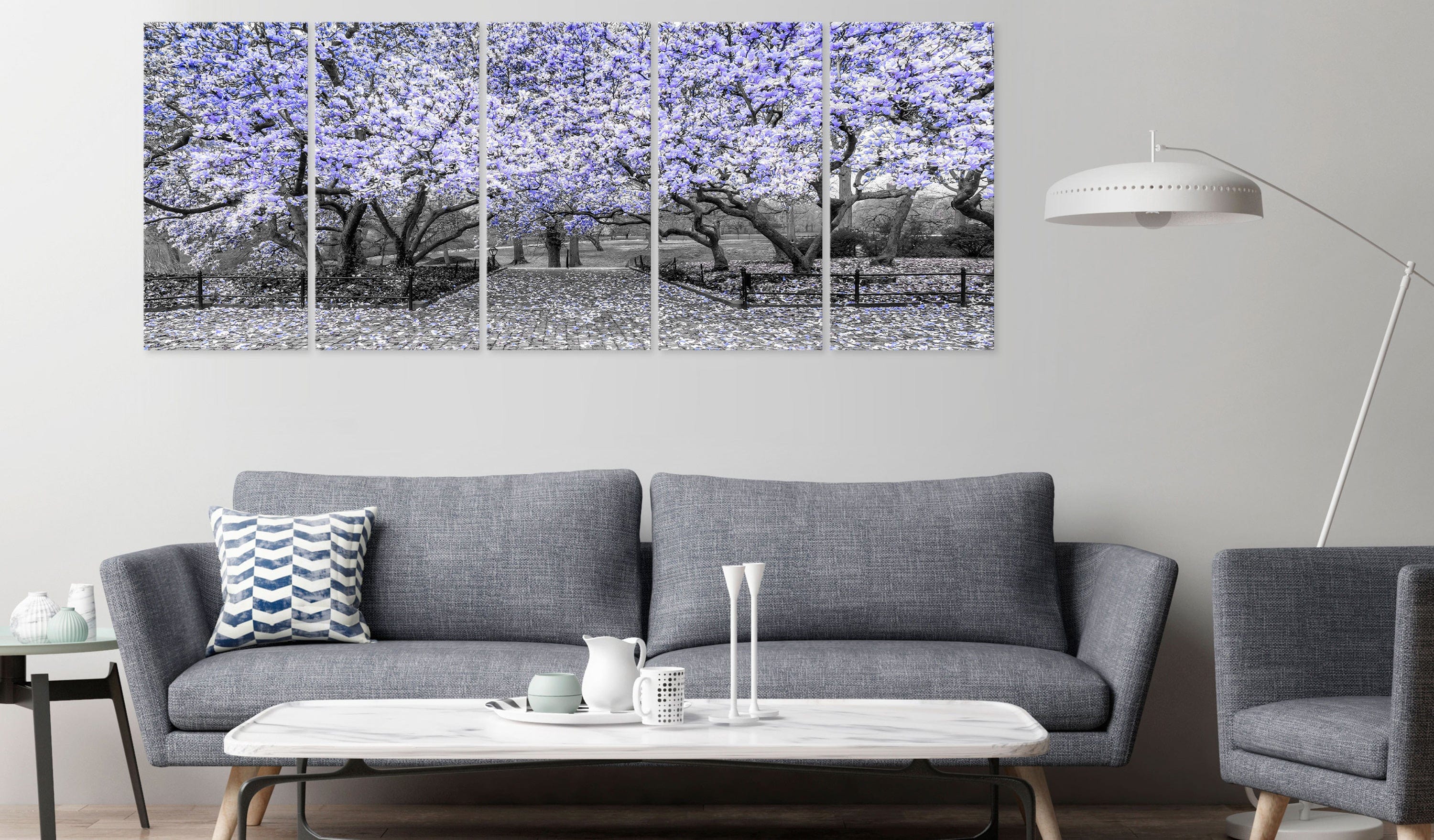 Glezna - Magnolia Park (5 Parts) Narrow Violet Home Trends