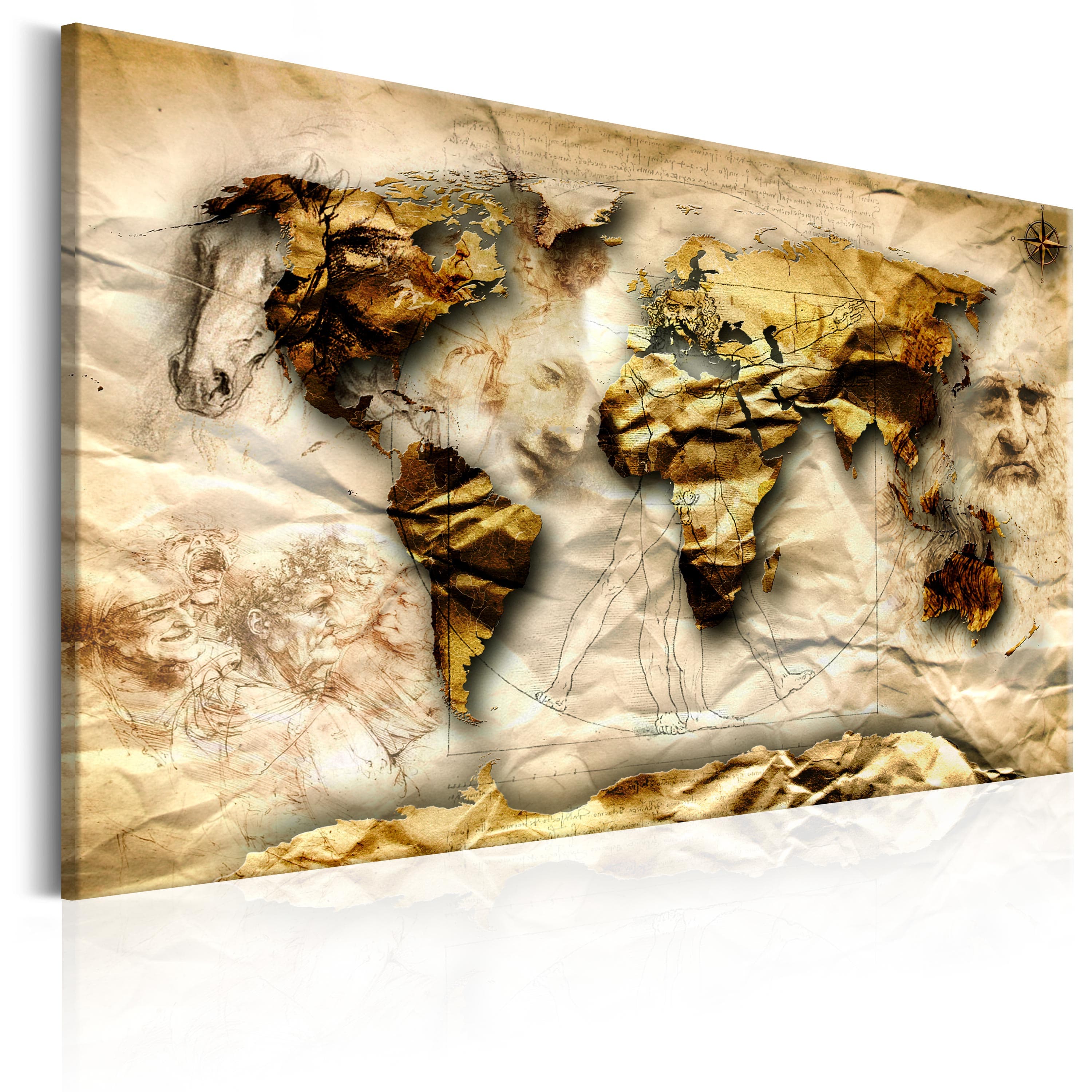 Glezna - Map_ Leonardo da Vinci inspiration Home Trends