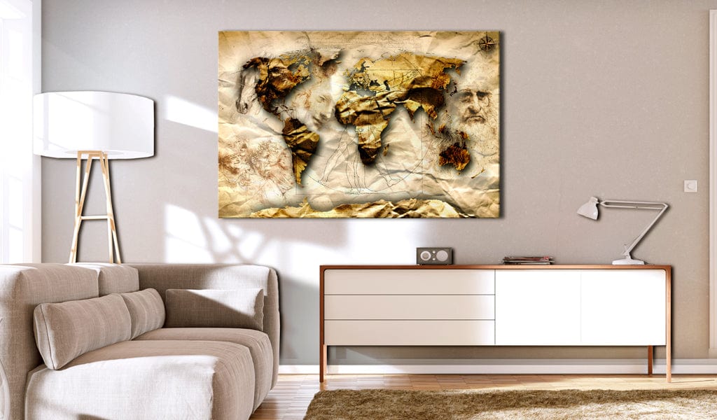 Glezna - Map_ Leonardo da Vinci inspiration Home Trends