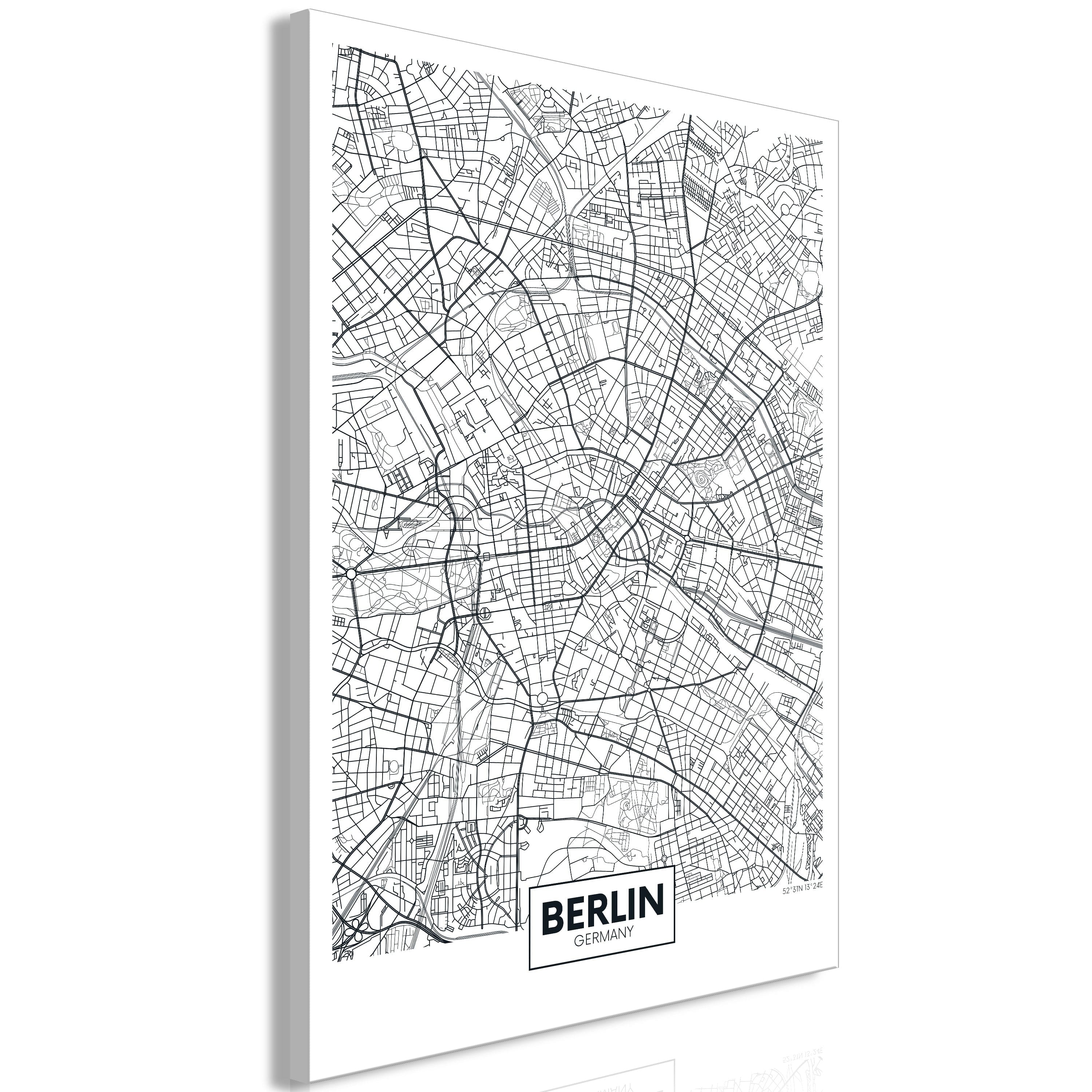 Glezna - Map of Berlin (1 Part) Vertical Home Trends