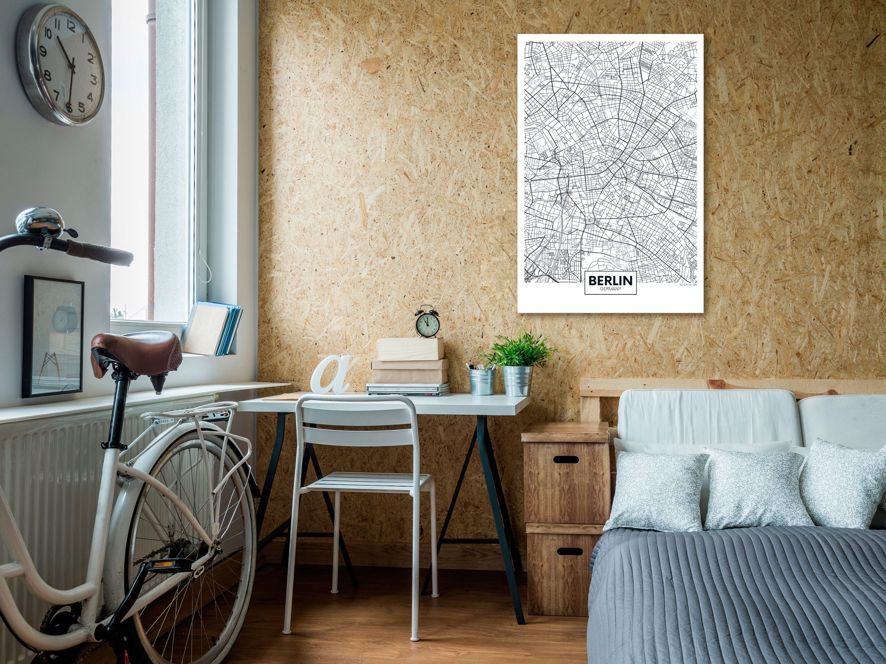 Glezna - Map of Berlin (1 Part) Vertical Home Trends
