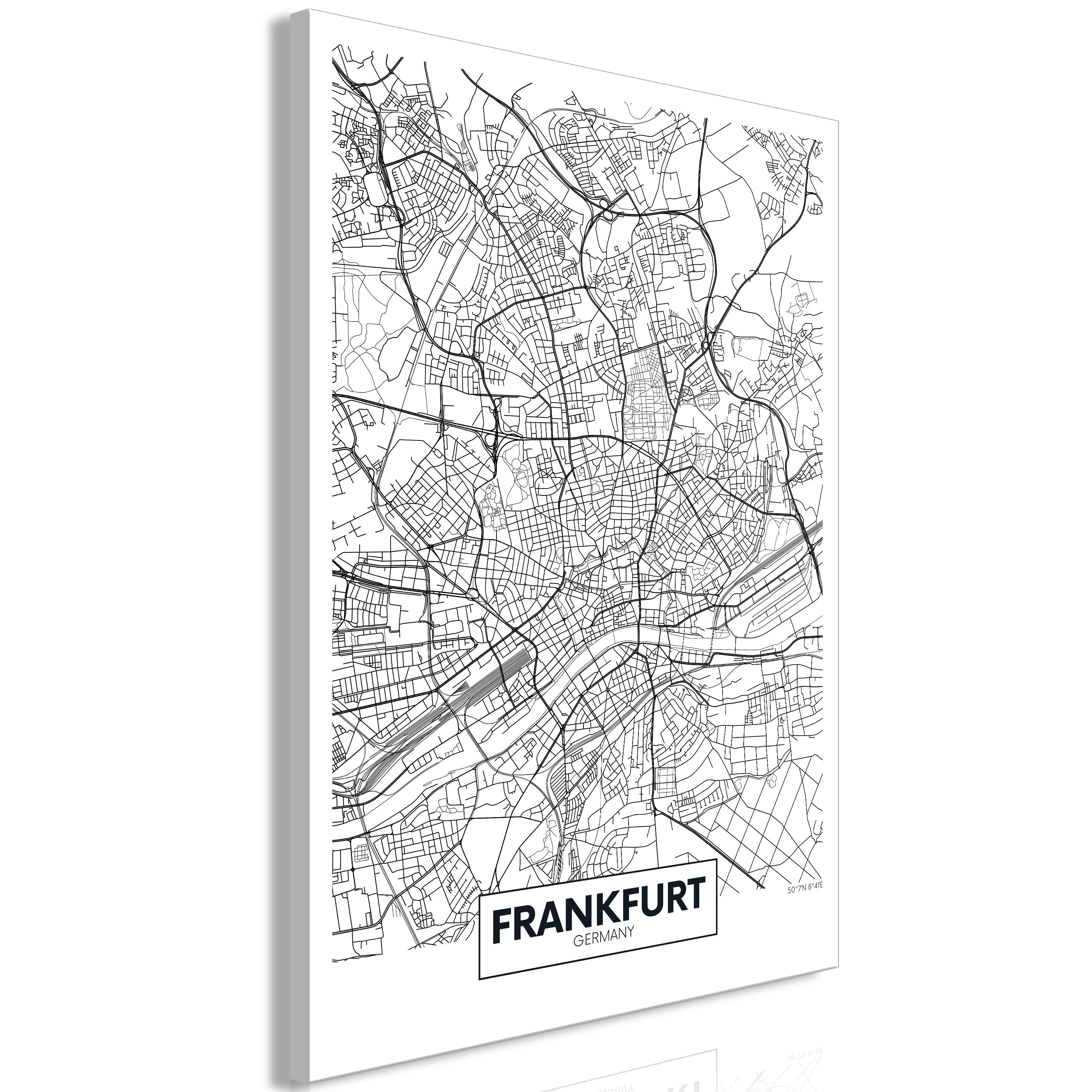 Glezna - Map of Frankfurt (1 Part) Vertical Home Trends