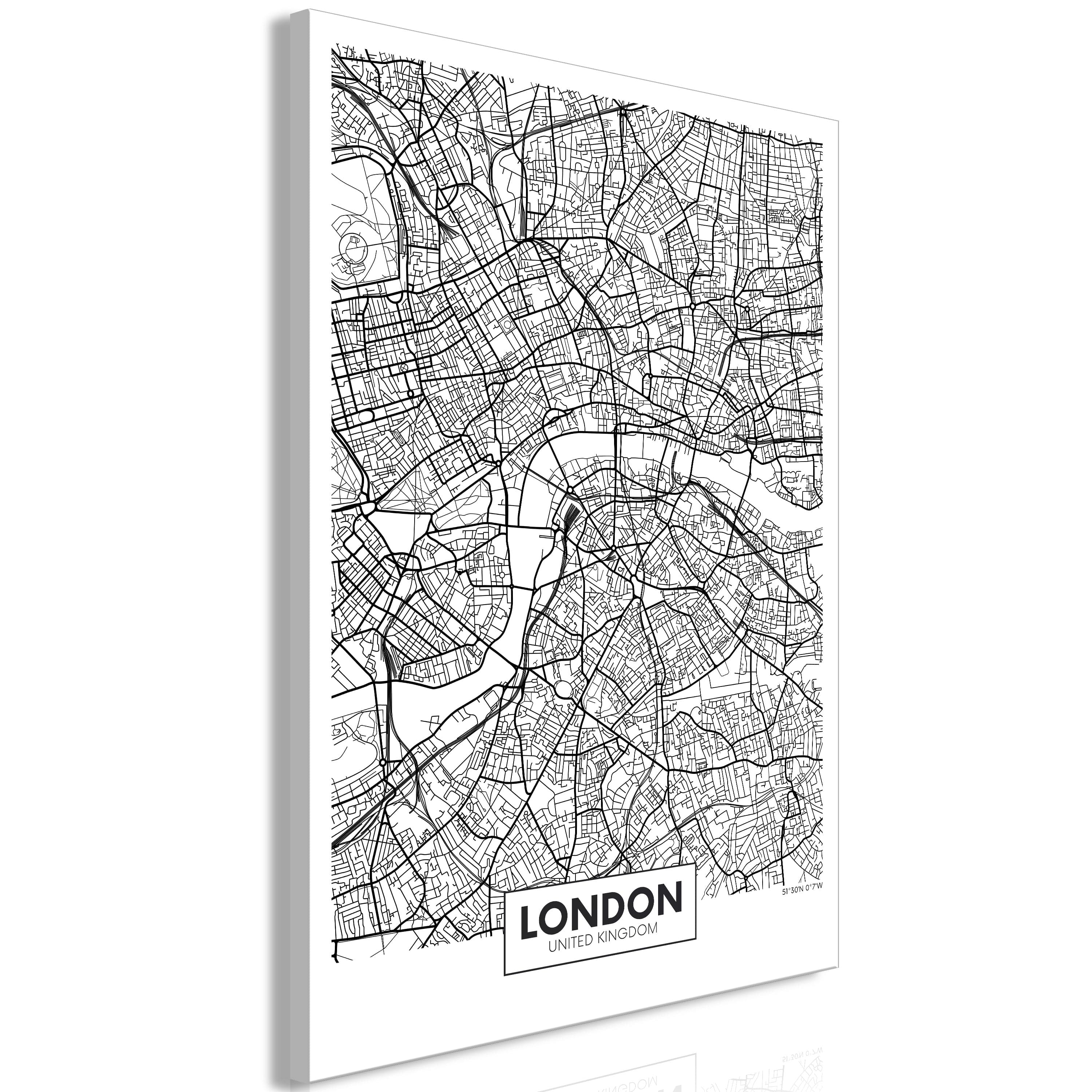 Glezna - Map of London (1 Part) Vertical Home Trends