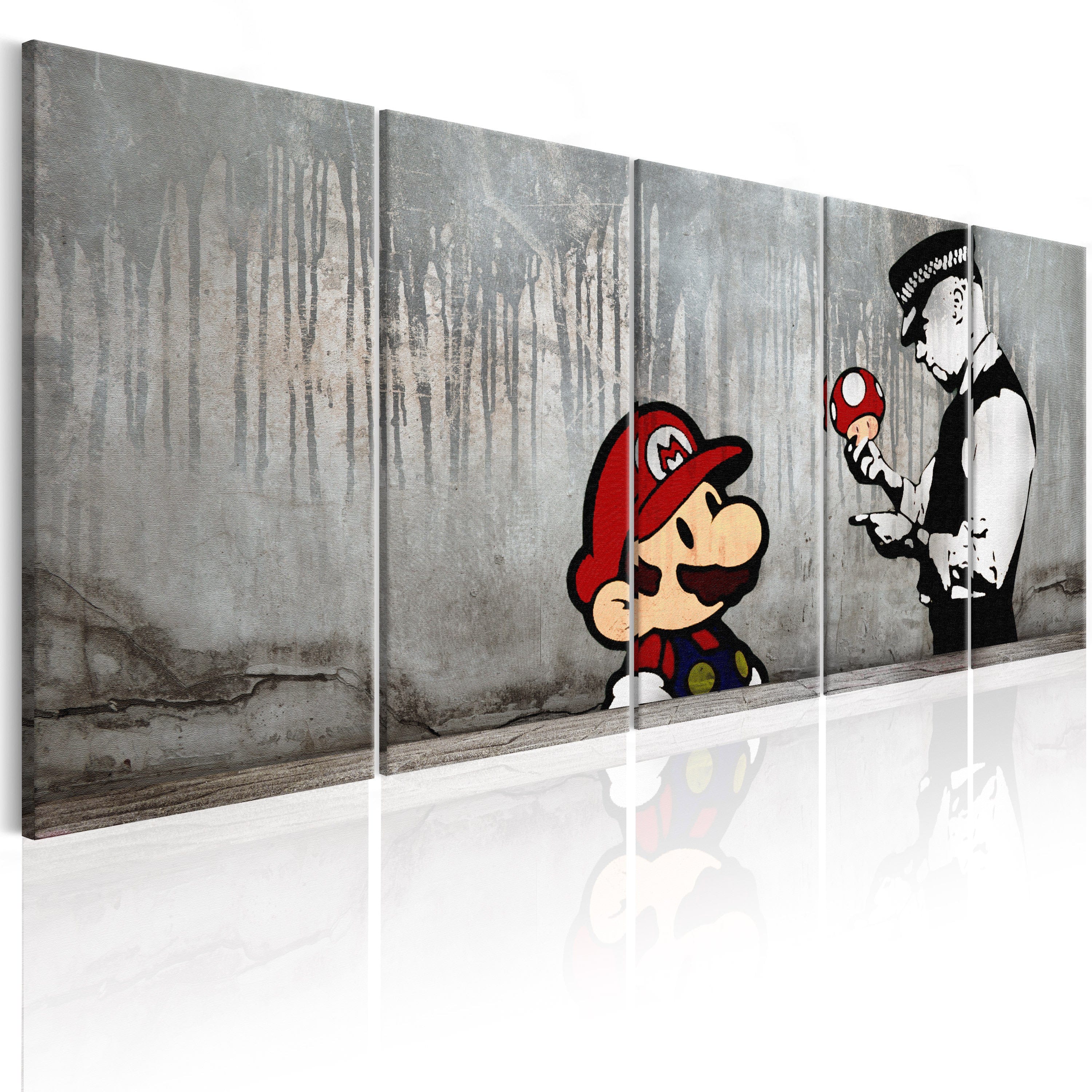 Glezna - Mario Bros on Concrete Home Trends