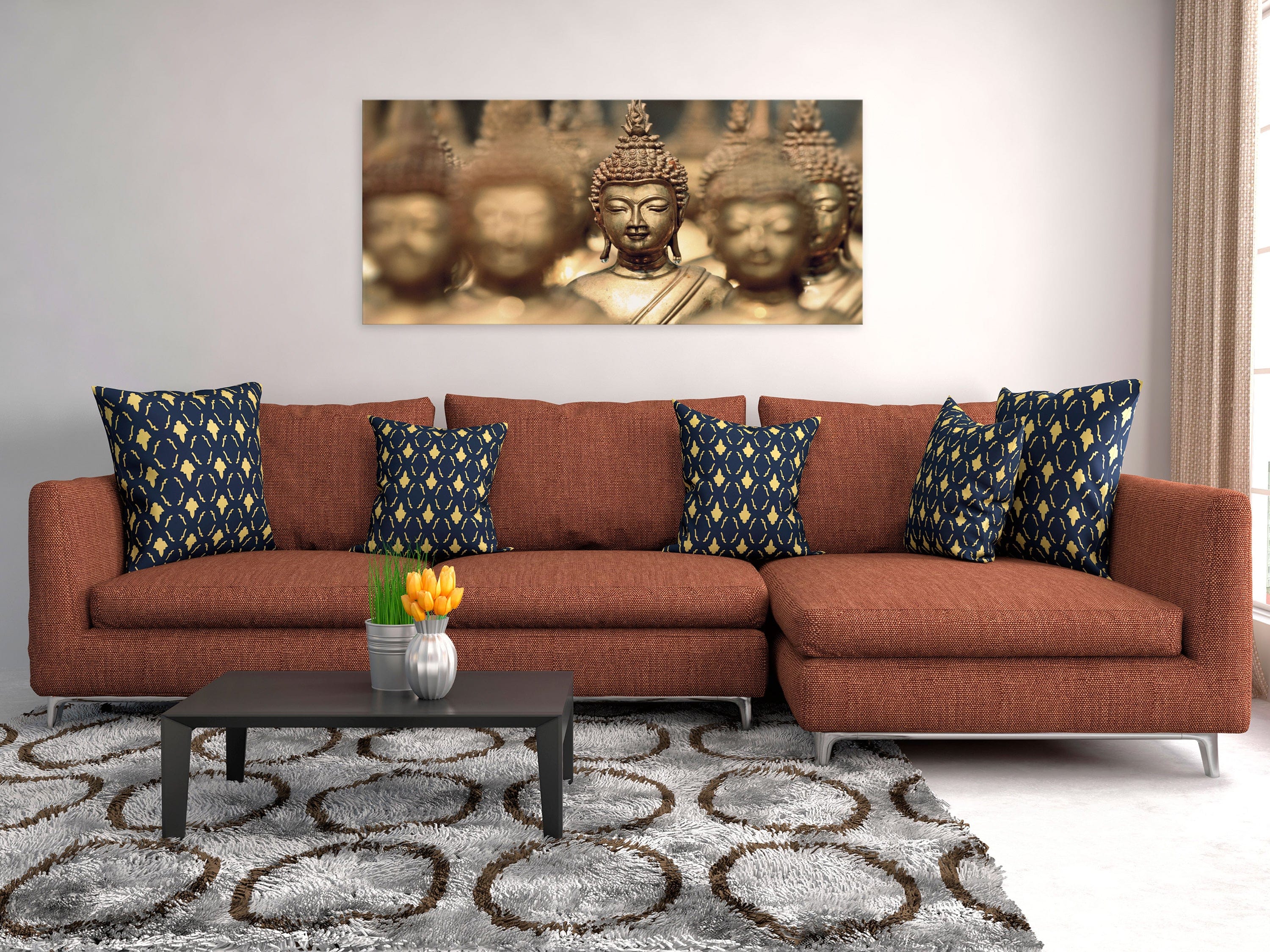 Glezna - Meeting (1 Part) Brown Wide 100x45 Home Trends