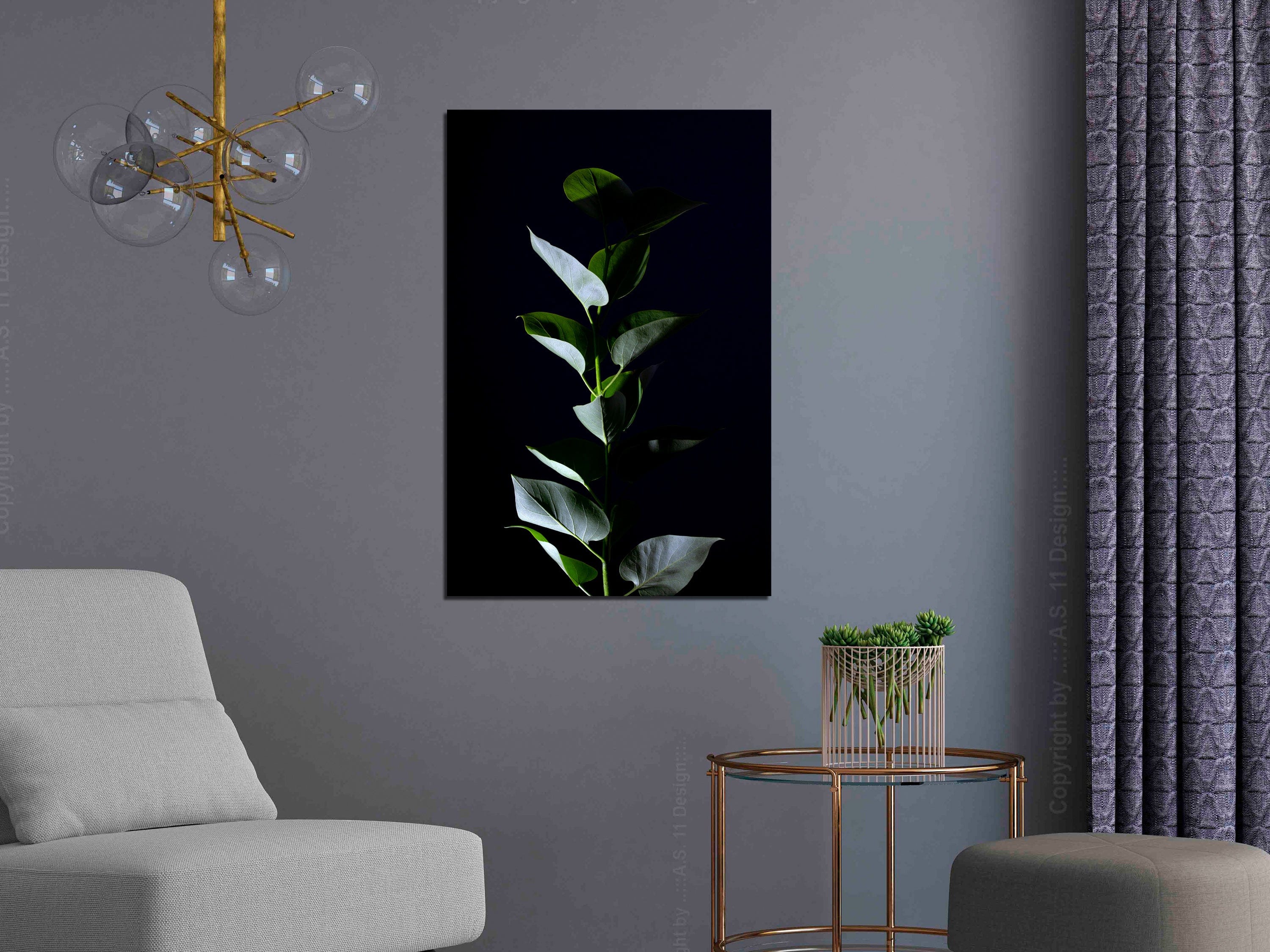 Glezna - Mēness gaismā (1 daļa) Vertikāla Home Trends