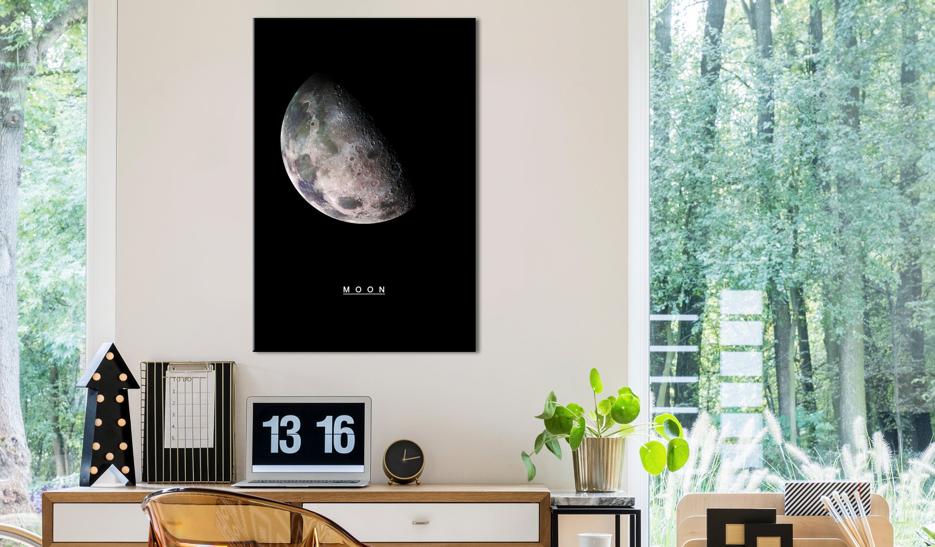 Glezna - Moon (1 Part) Vertical Home Trends