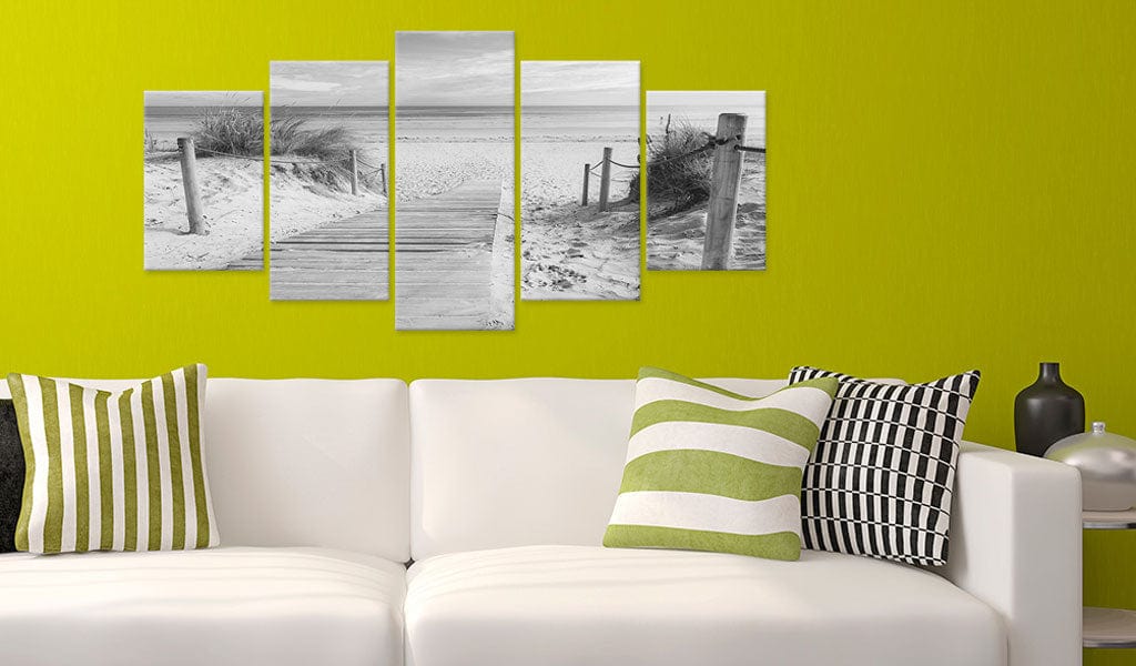 Glezna - Morning on the beach - black and white Home Trends