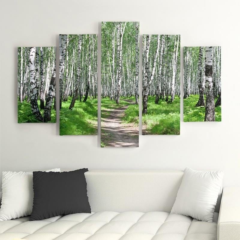 Kanva no 5 daļām - Birch Forest 2 Home Trends DECO