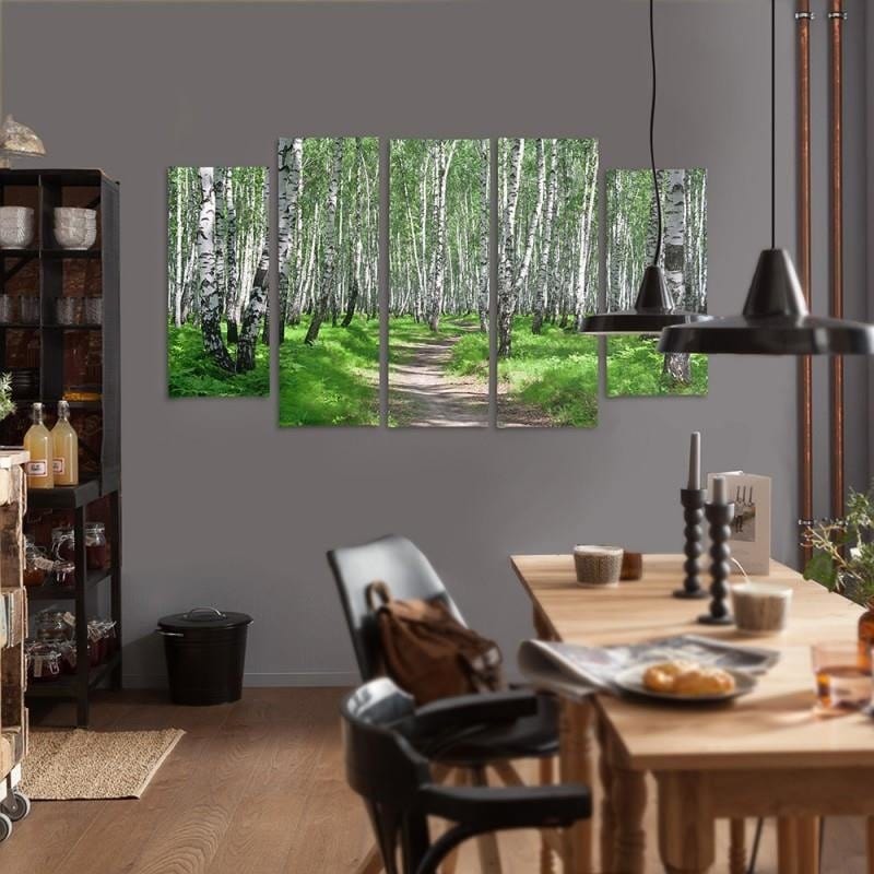 Kanva no 5 daļām - Birch Forest 2 Home Trends DECO