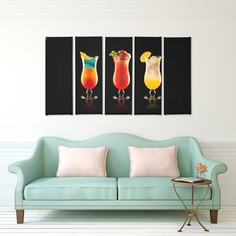 Kanva no 5 daļām - Cocktails Home Trends DECO