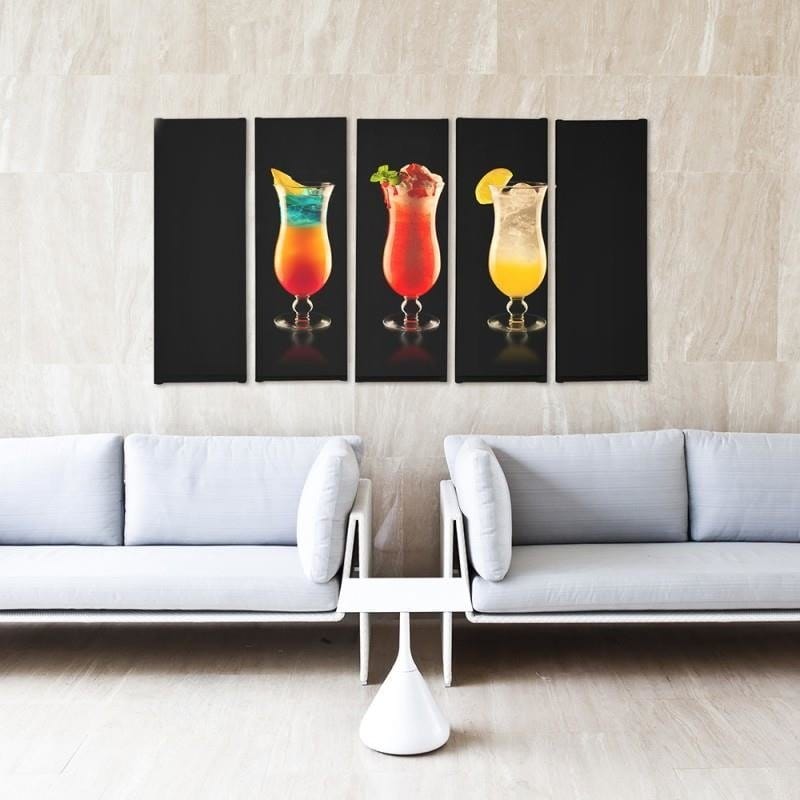 Kanva no 5 daļām - Cocktails Home Trends DECO