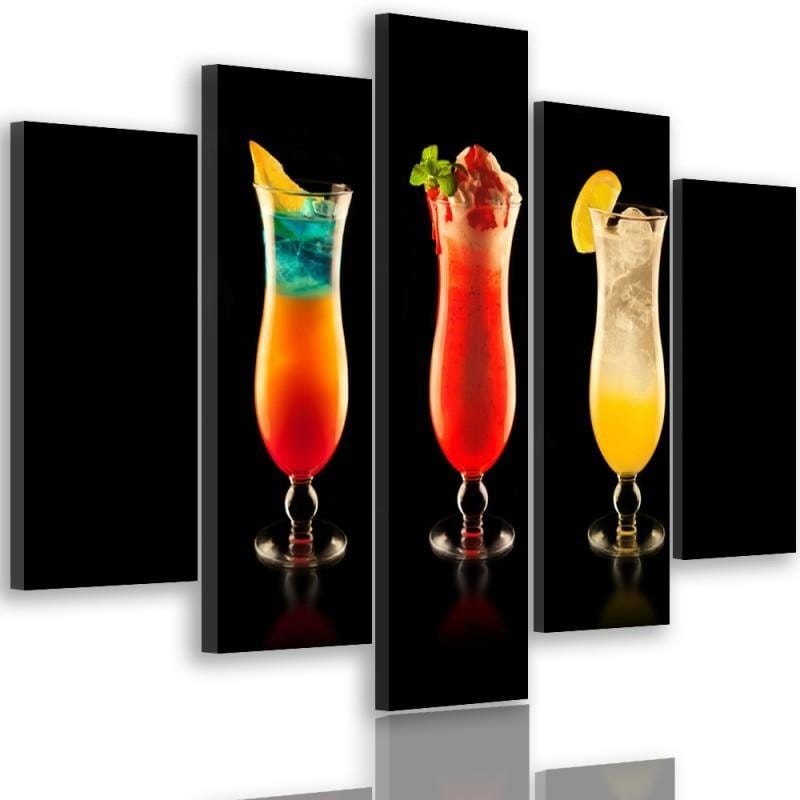 Kanva no 5 daļām - Cocktails Home Trends DECO