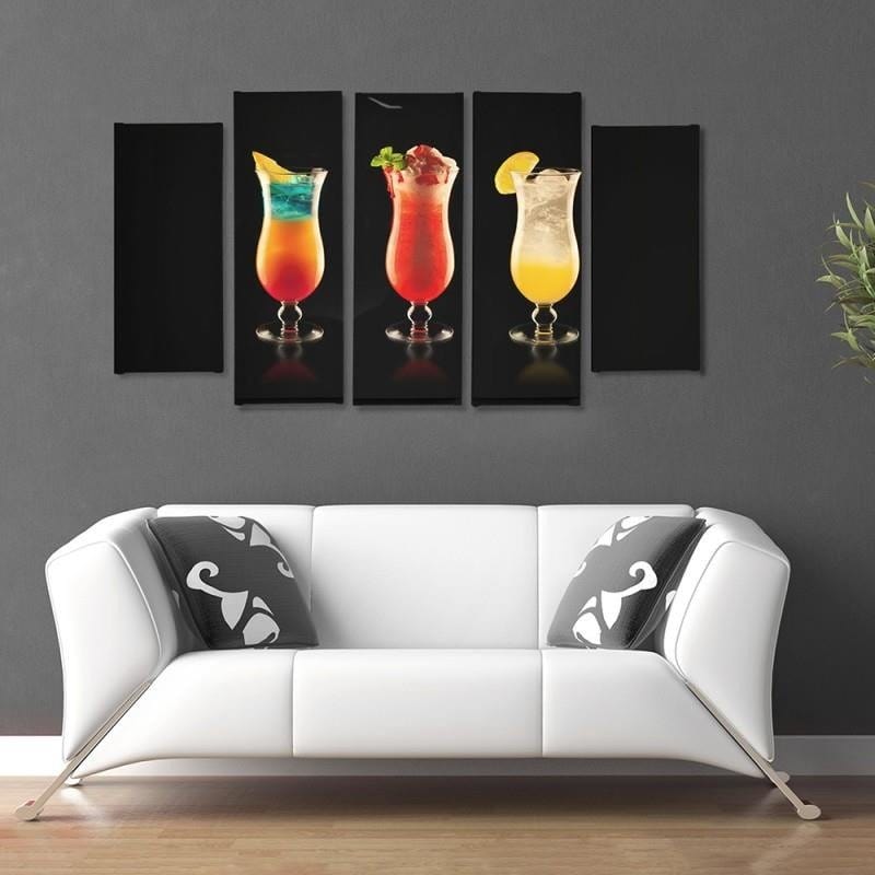 Kanva no 5 daļām - Cocktails Home Trends DECO