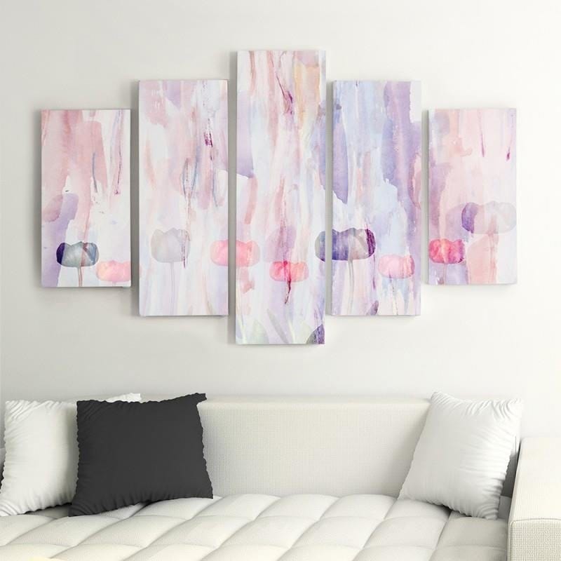 Kanva no 5 daļām - Type A, 1 Pastel Abstract  Home Trends DECO